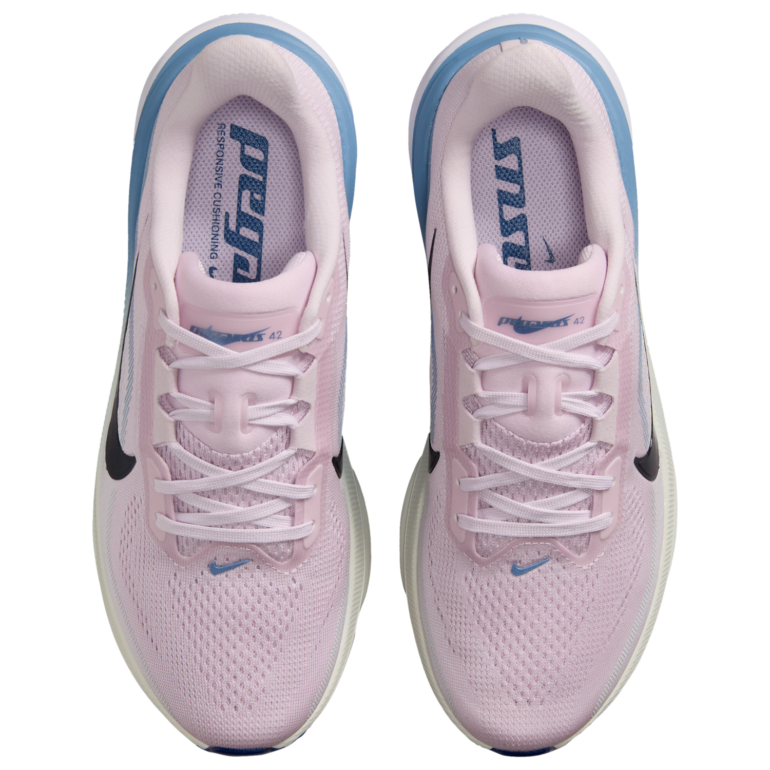 Nike Air Zoom Pegasus 42 - Women's - Bleached Lilac/Blue Void/Work Blue