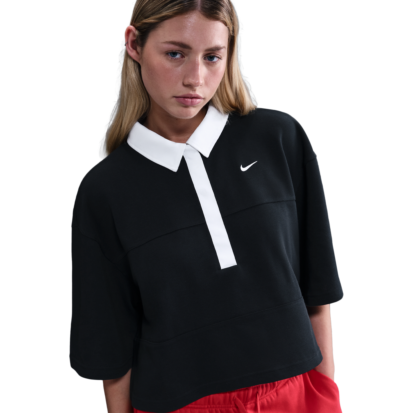 Nike NSW Street Polo - Women's - Black/Black/White