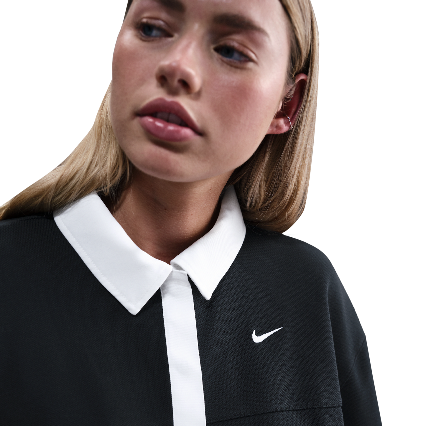 Nike NSW Street Polo - Women's - Black/Black/White