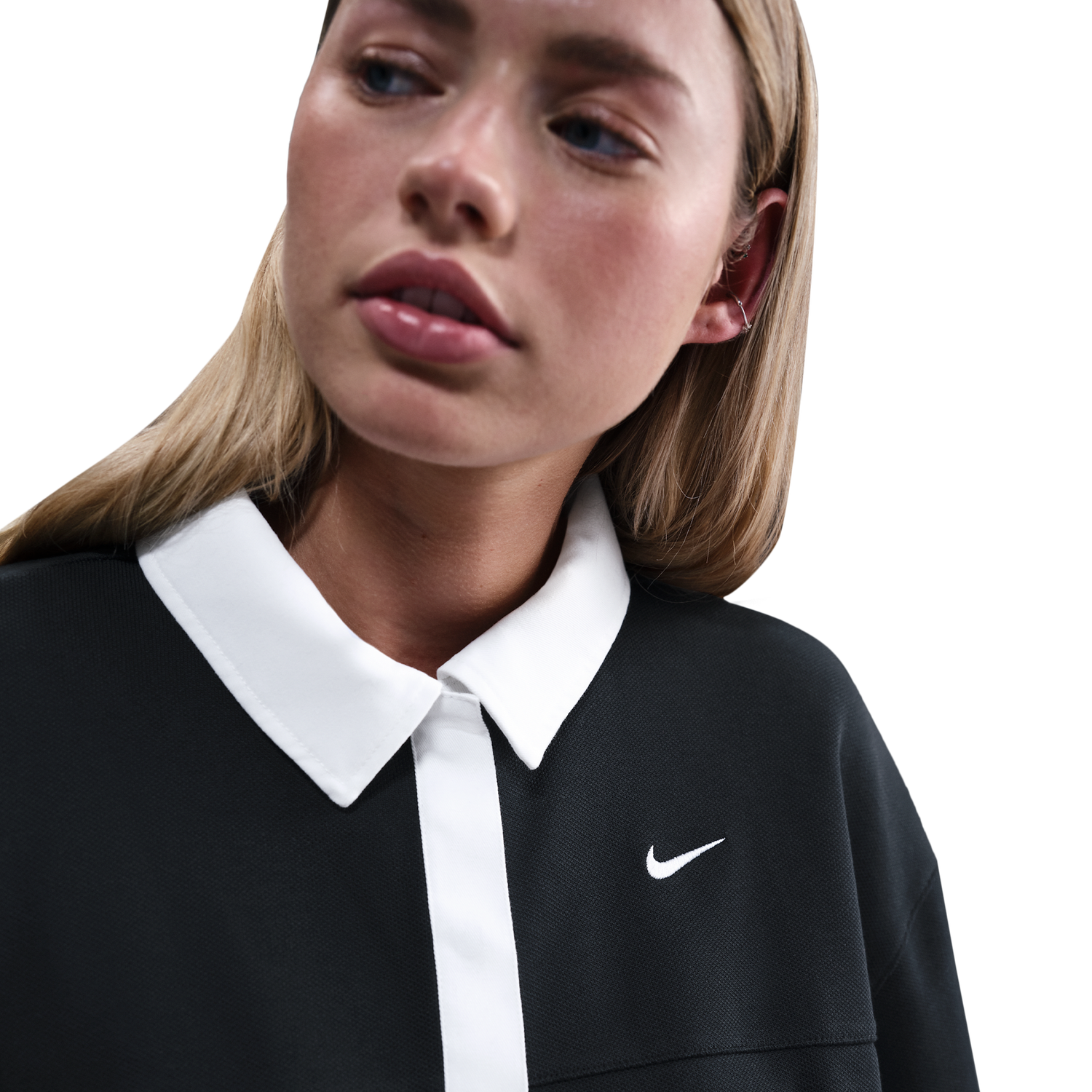 Nike NSW Street Polo - Women's - Black/Black/White