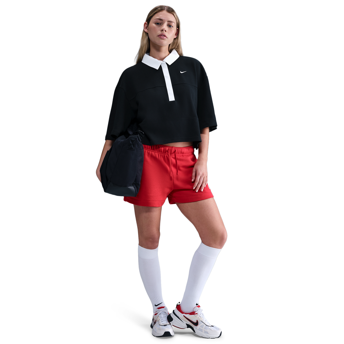 Nike NSW Street Polo - Women's - Black/Black/White