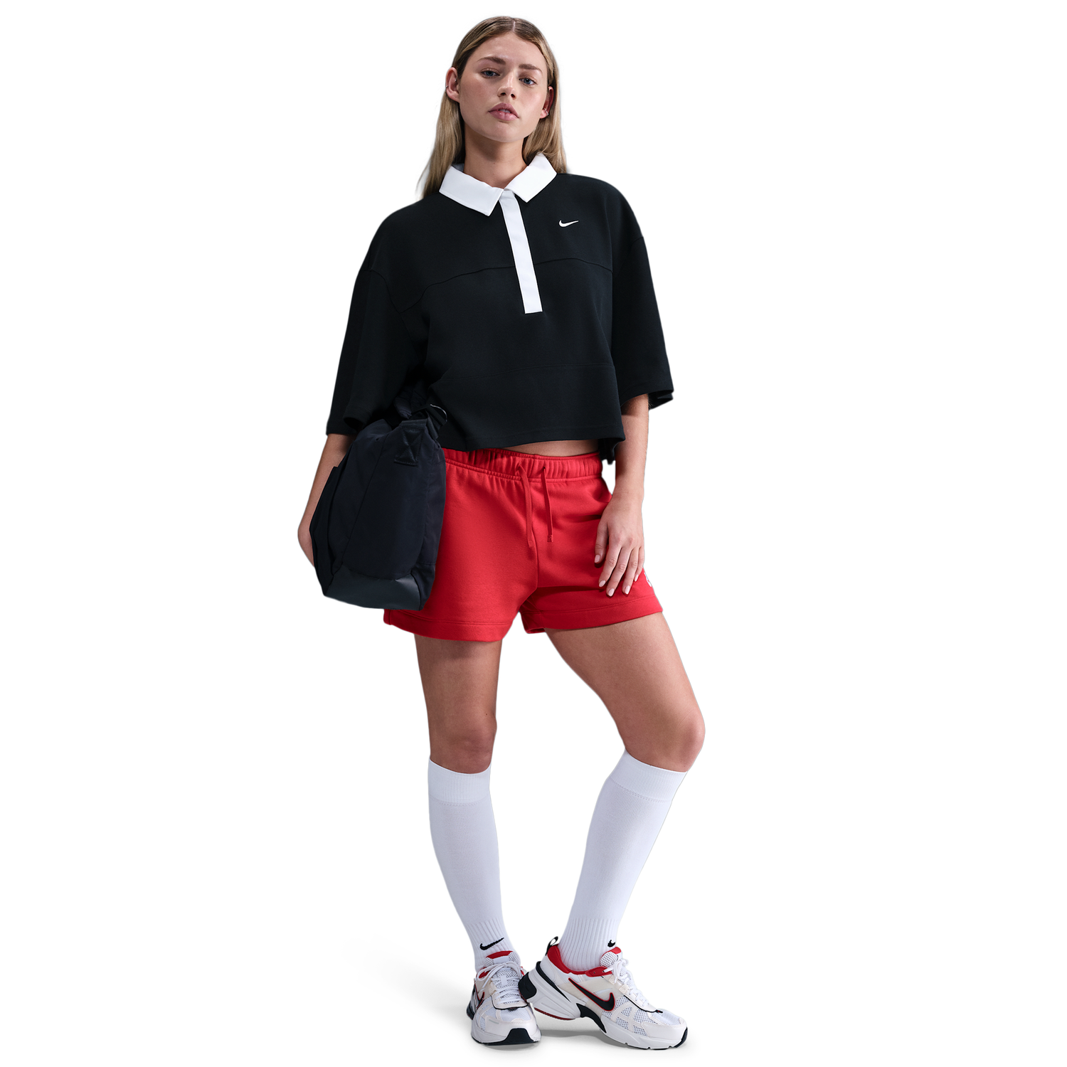 Nike NSW Street Polo - Women's - Black/Black/White