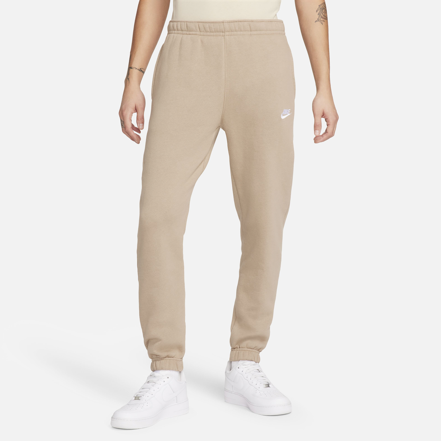 Nike Club Cuffed Pants - Men's - Khaki/Khaki/White