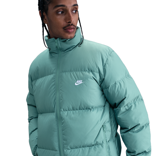 Nike SF Club 550 Puffer Jacket - Men's - Mosswood Brown/Cannon/White