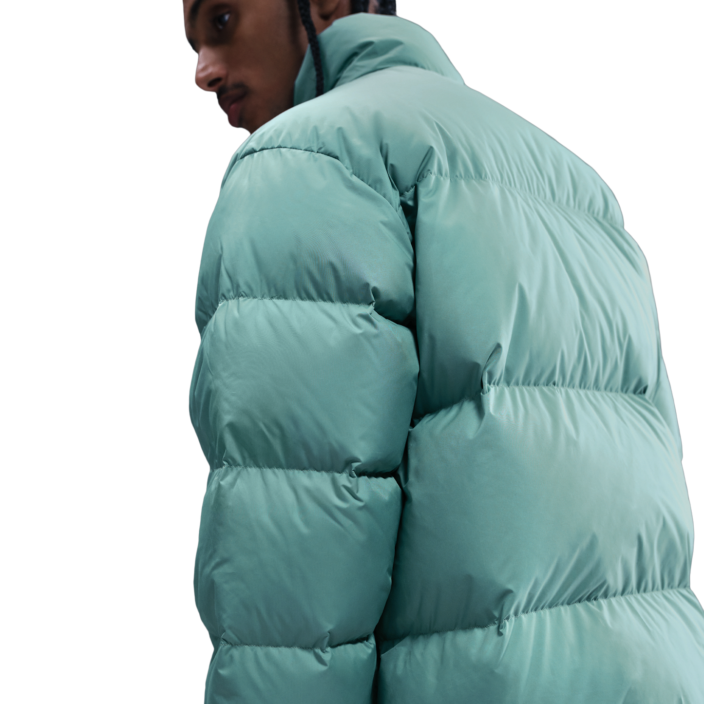 Nike SF Club 550 Puffer Jacket - Men's - Mosswood Brown/Cannon/White