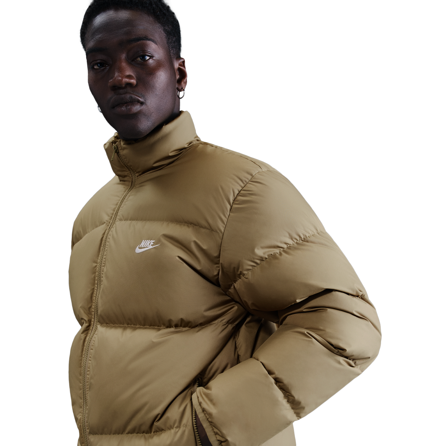 Nike SF Club 550 Puffer Jacket - Men's - Parachute Beige/White