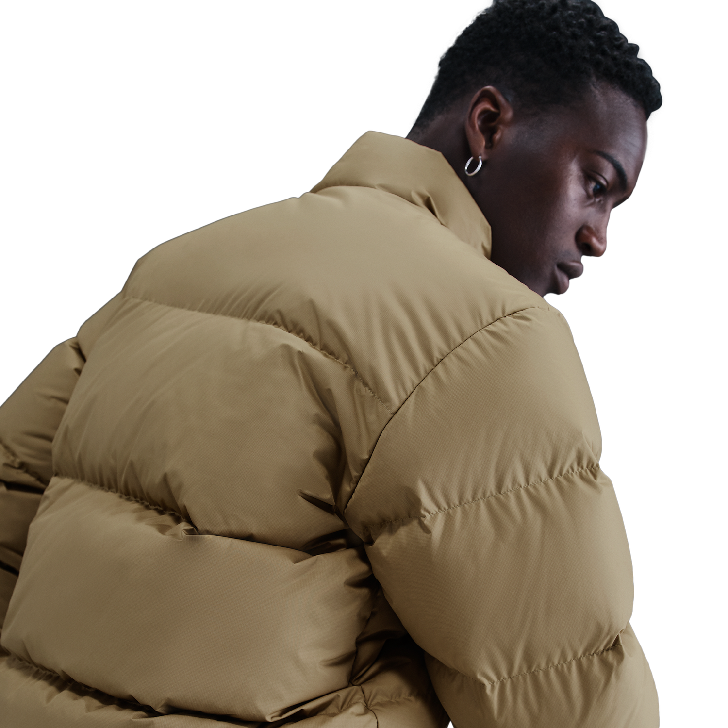 Nike SF Club 550 Puffer Jacket - Men's - Parachute Beige/White