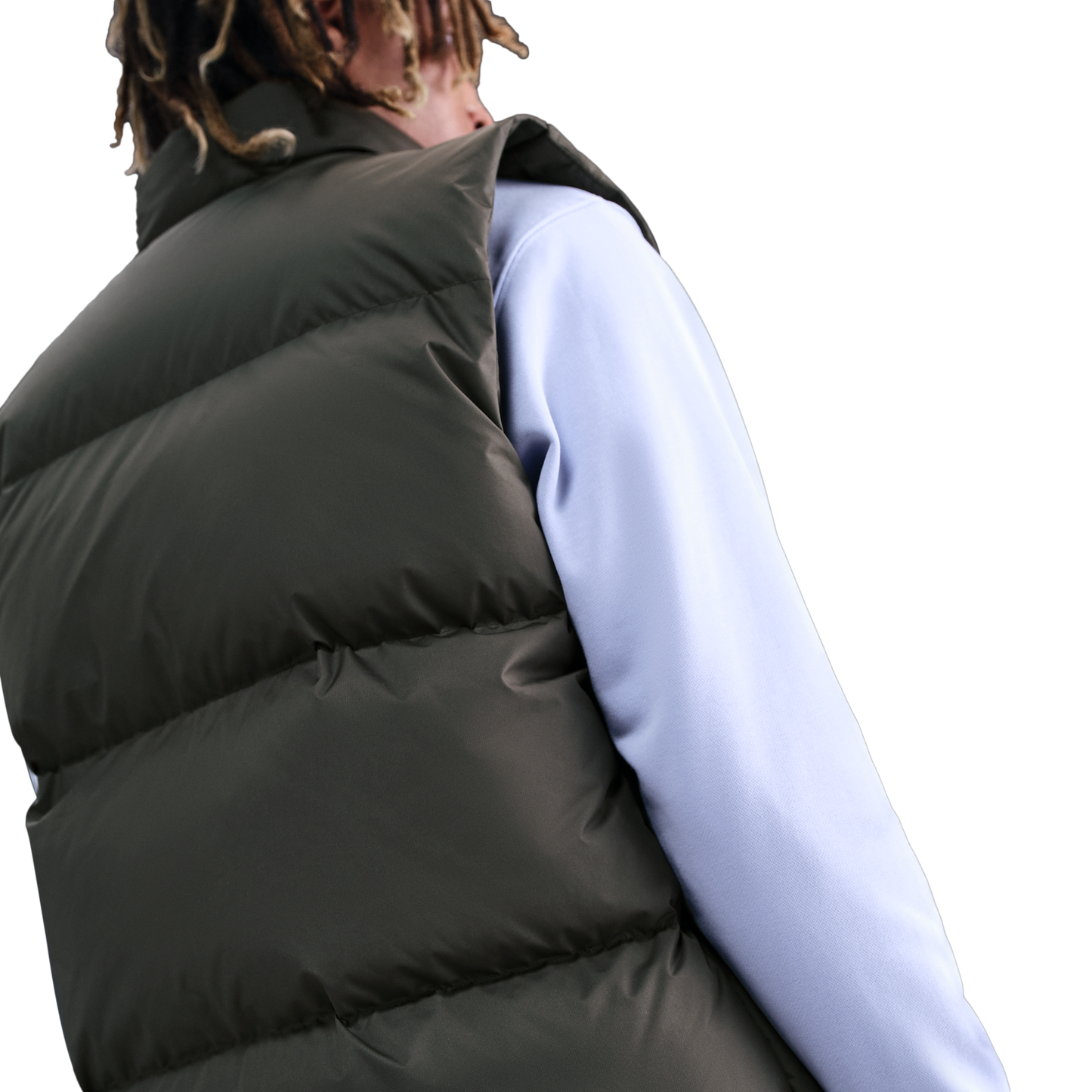 Nike Club Puffer Vest 550 - Men's - Sequoia/White