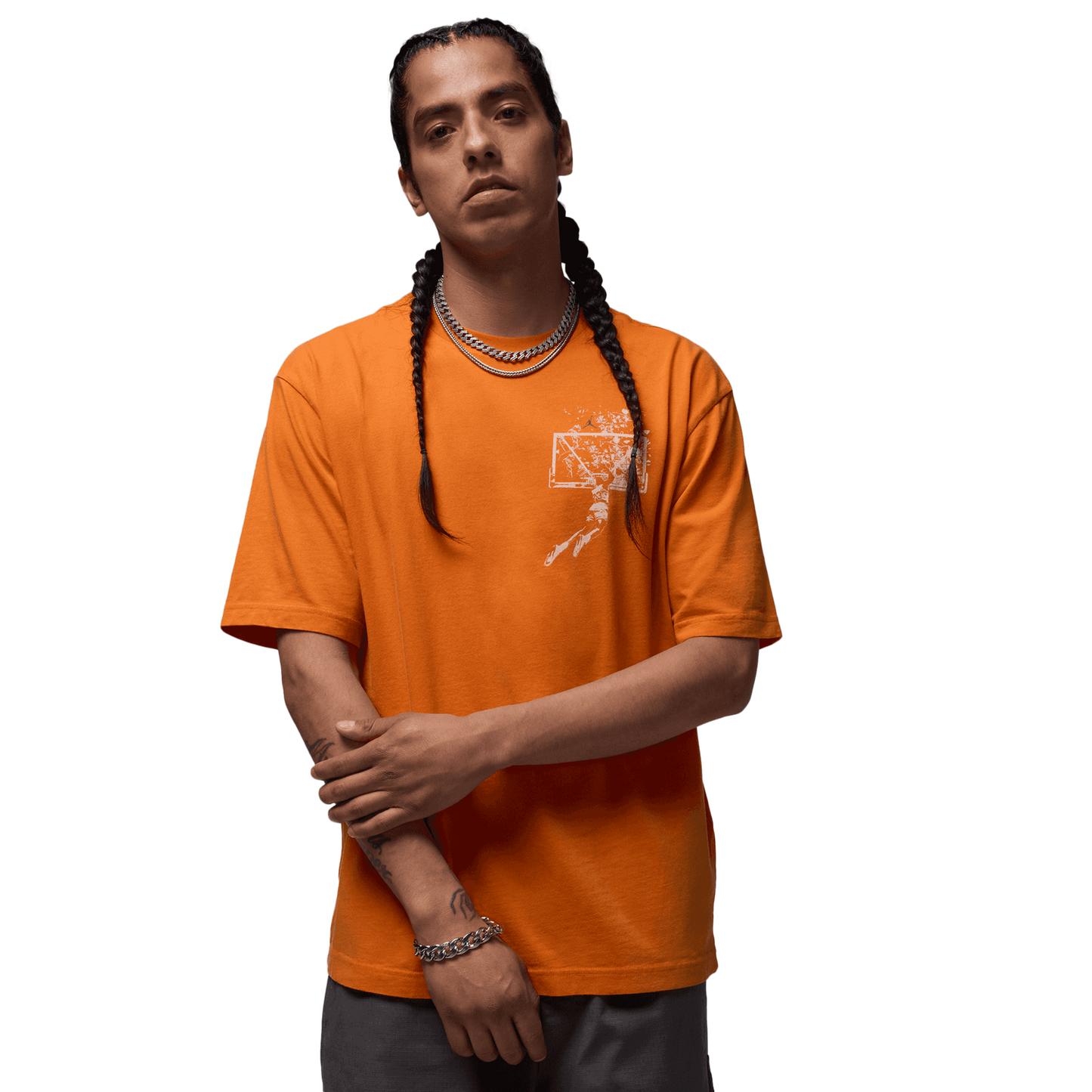 Jordan Brooklyn SBB Oversize GFX Short Sleeve Crew - Men's - Starfish/Sail