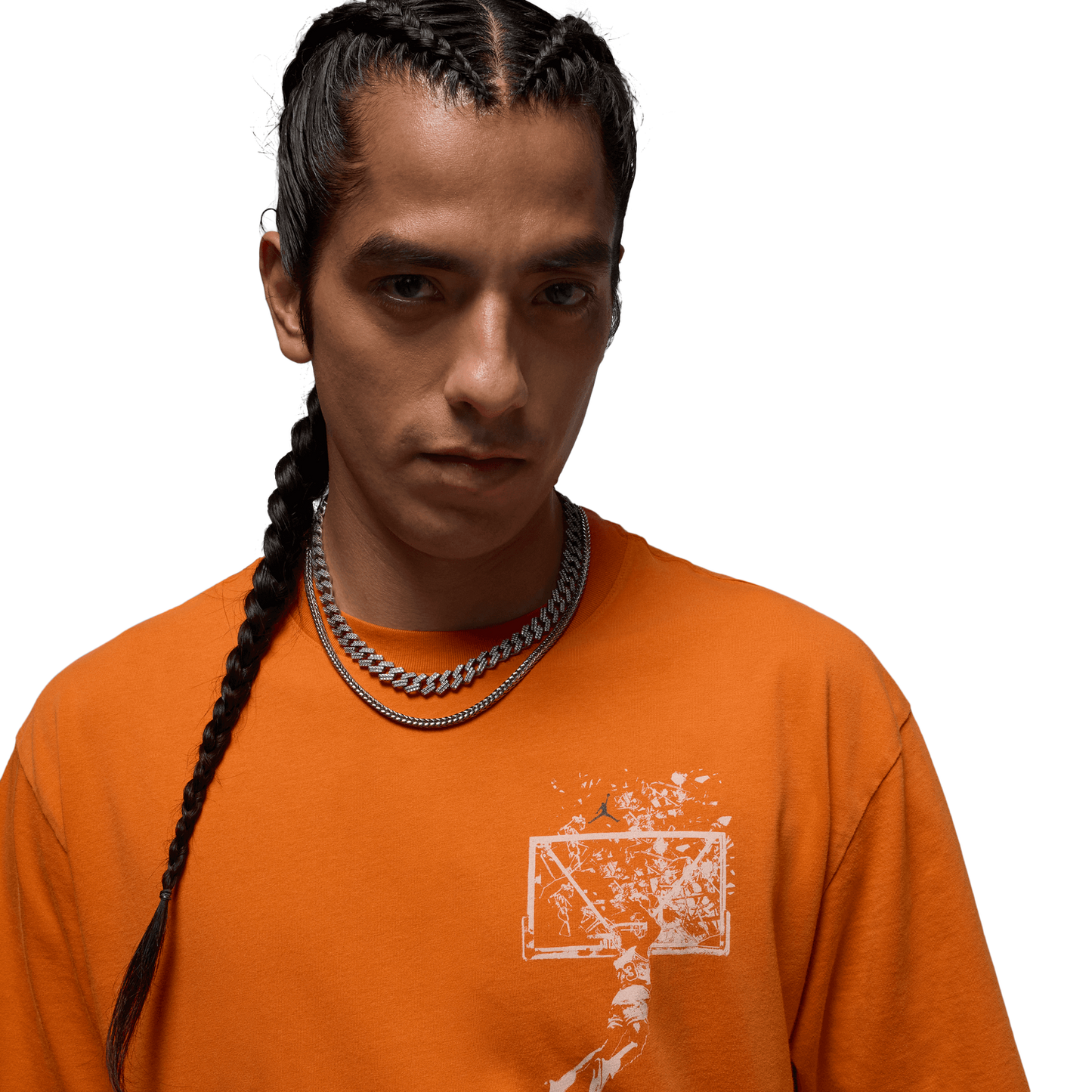 Jordan Brooklyn SBB Oversize GFX Short Sleeve Crew - Men's - Starfish/Sail