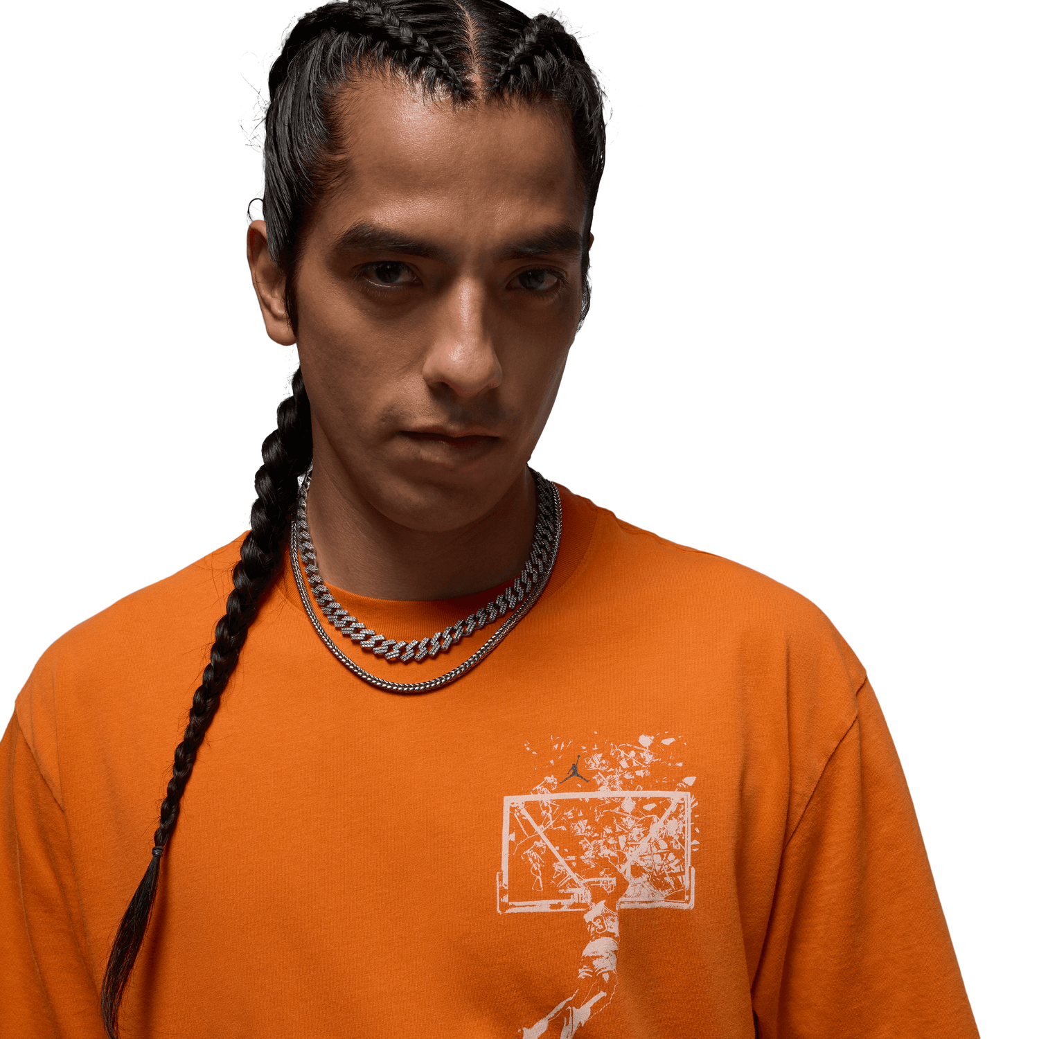 Jordan Brooklyn SBB Oversize GFX Short Sleeve Crew - Men's - Starfish/Sail