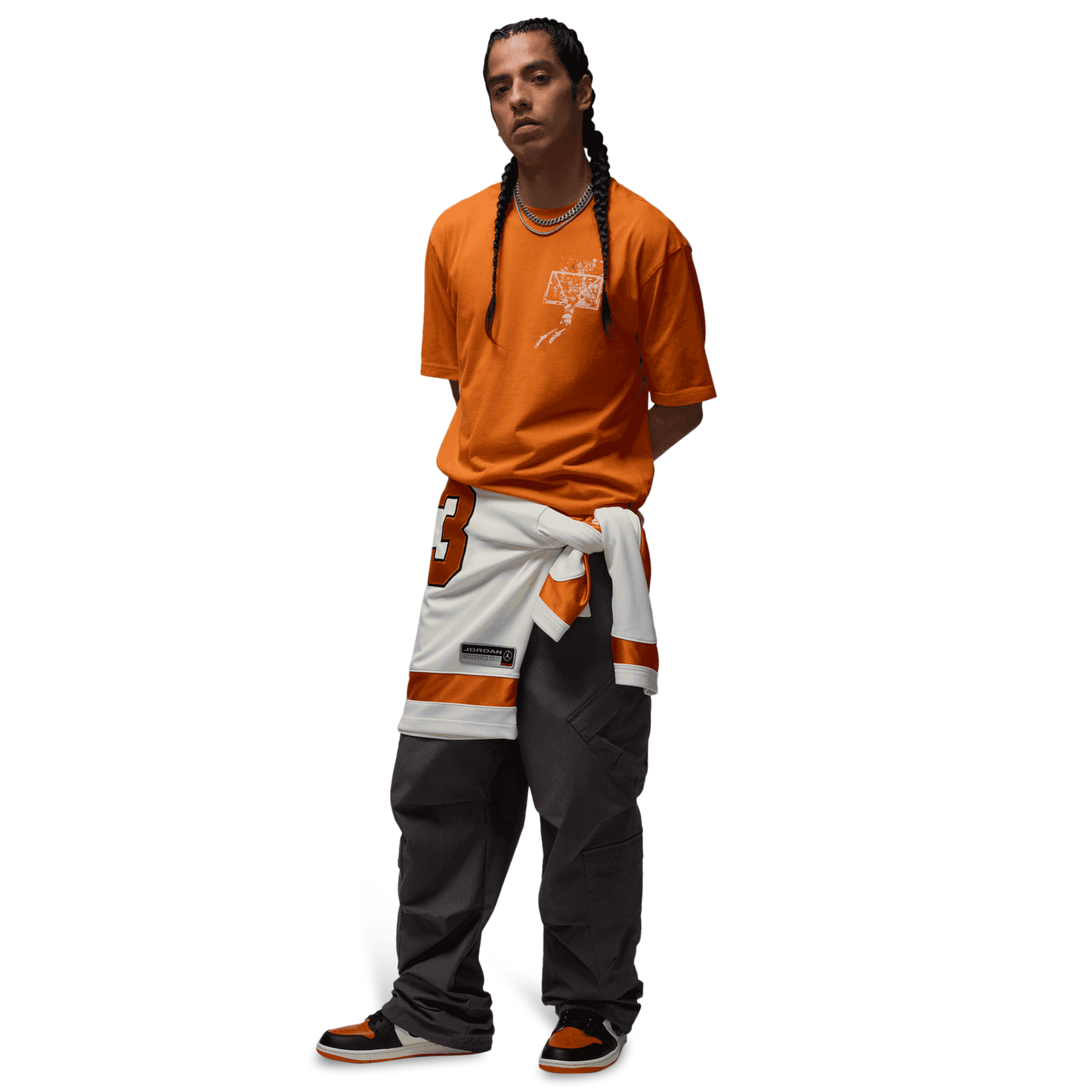 Jordan Brooklyn SBB Oversize GFX Short Sleeve Crew - Men's - Starfish/Sail
