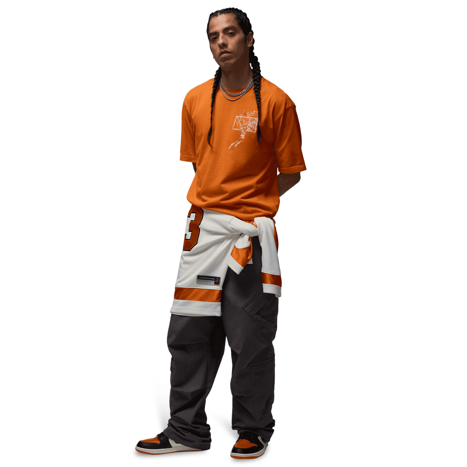 Jordan Brooklyn SBB Oversize GFX Short Sleeve Crew - Men's - Starfish/Sail