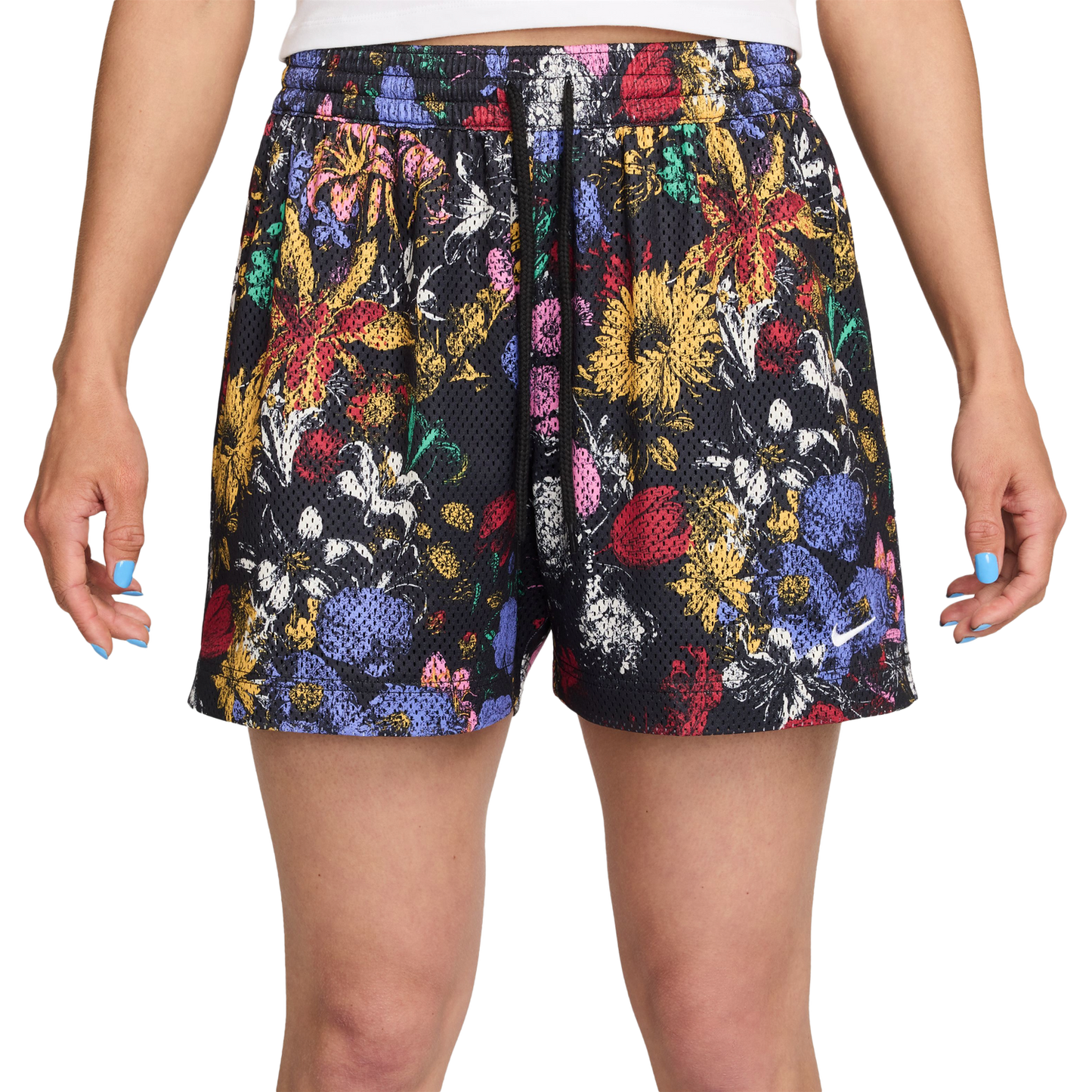 Nike Dri-FIT Essential Seasonal 4" AOP Shorts - Women's - Black/White