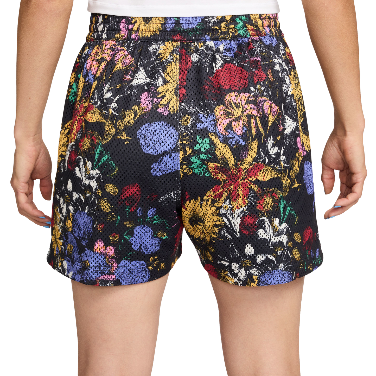 Nike Dri-FIT Essential Seasonal 4" AOP Shorts - Women's - Black/White