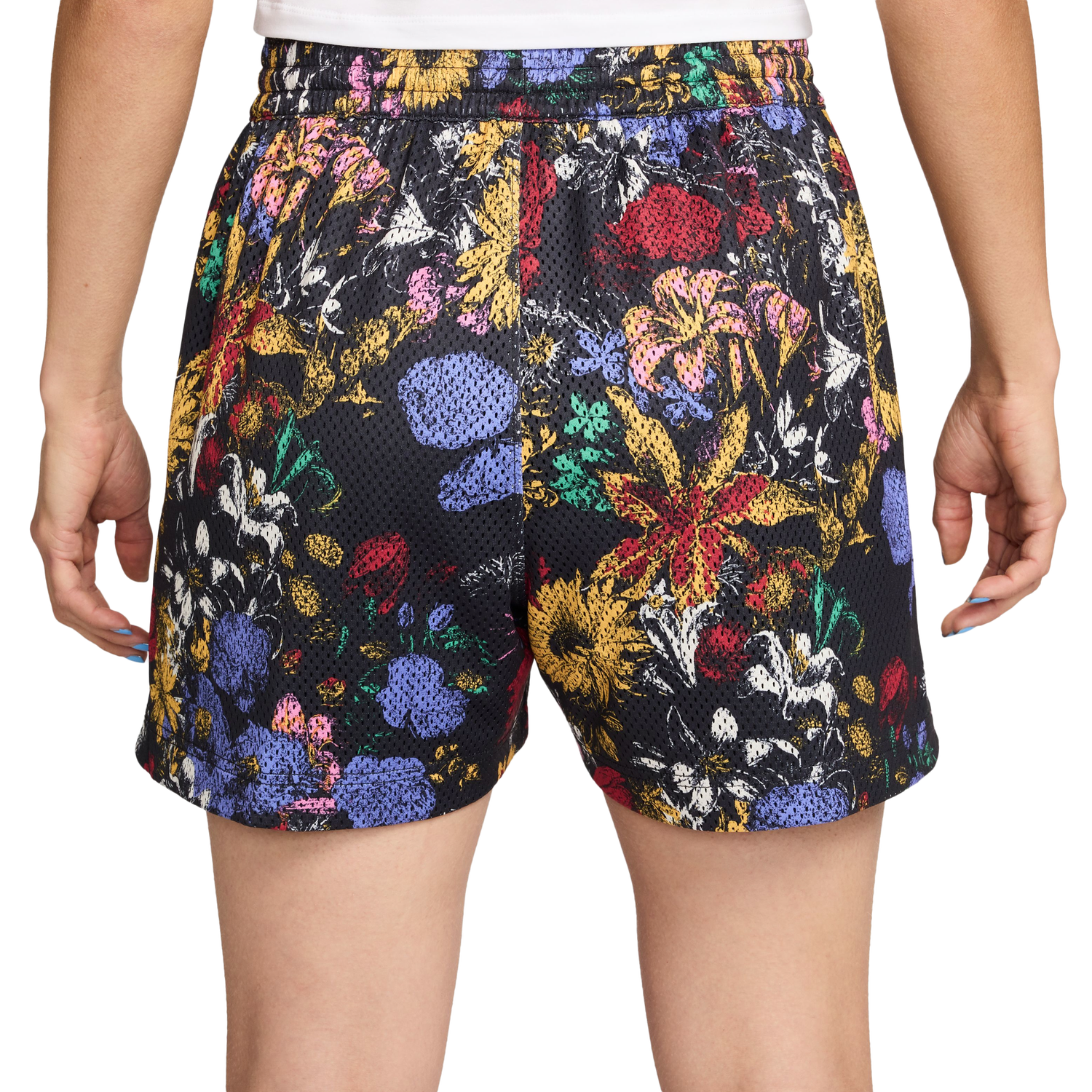Nike Dri-FIT Essential Seasonal 4" AOP Shorts - Women's - Black/White