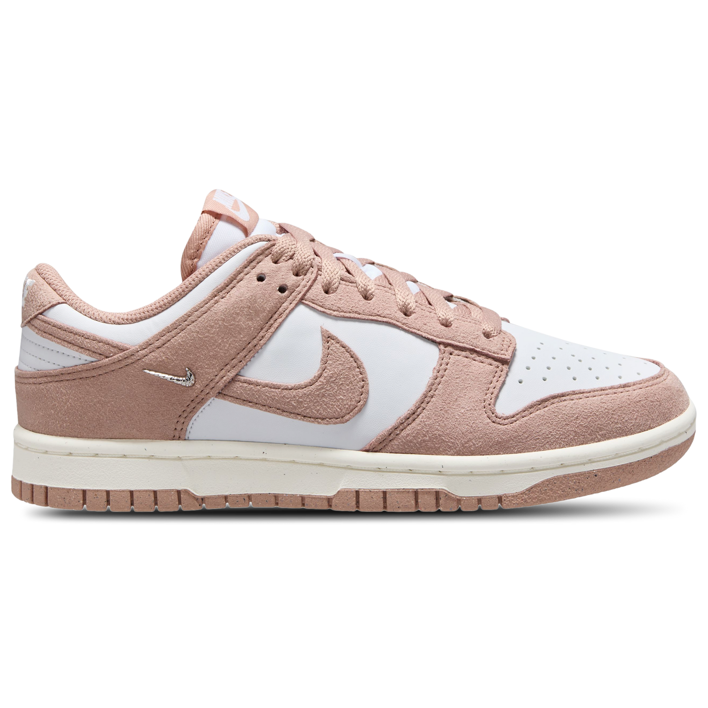 Nike Dunk Low - Women's - Particle Pink/White/Metallic Silver