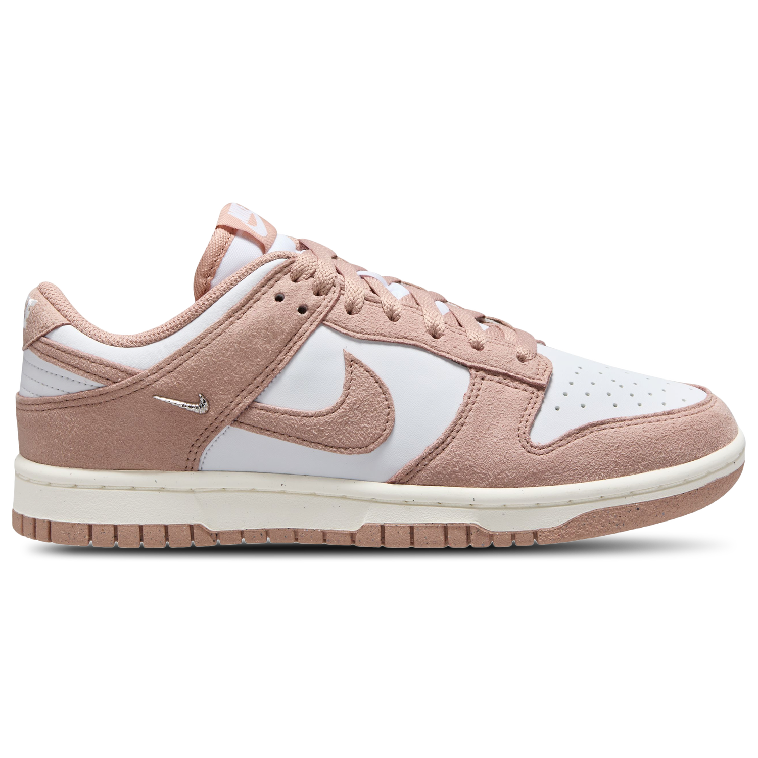 Nike Dunk Low - Women's - Particle Pink/White/Metallic Silver