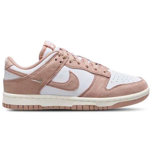 Nike Dunk Low - Women's - Particle Pink/White/Metallic Silver