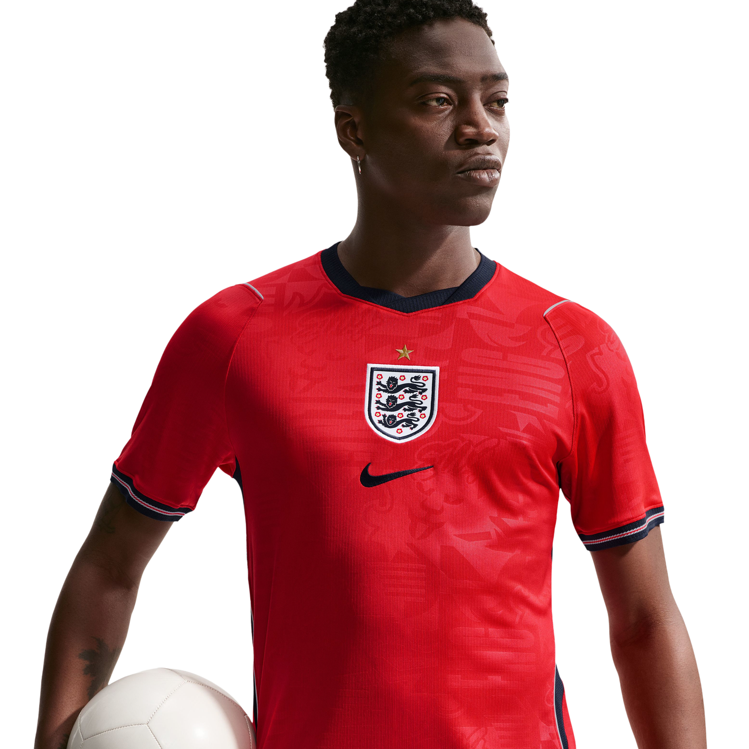 Nike England 2026 Stadium Away Jersey - Men's - White/Speed Red/Obsidian