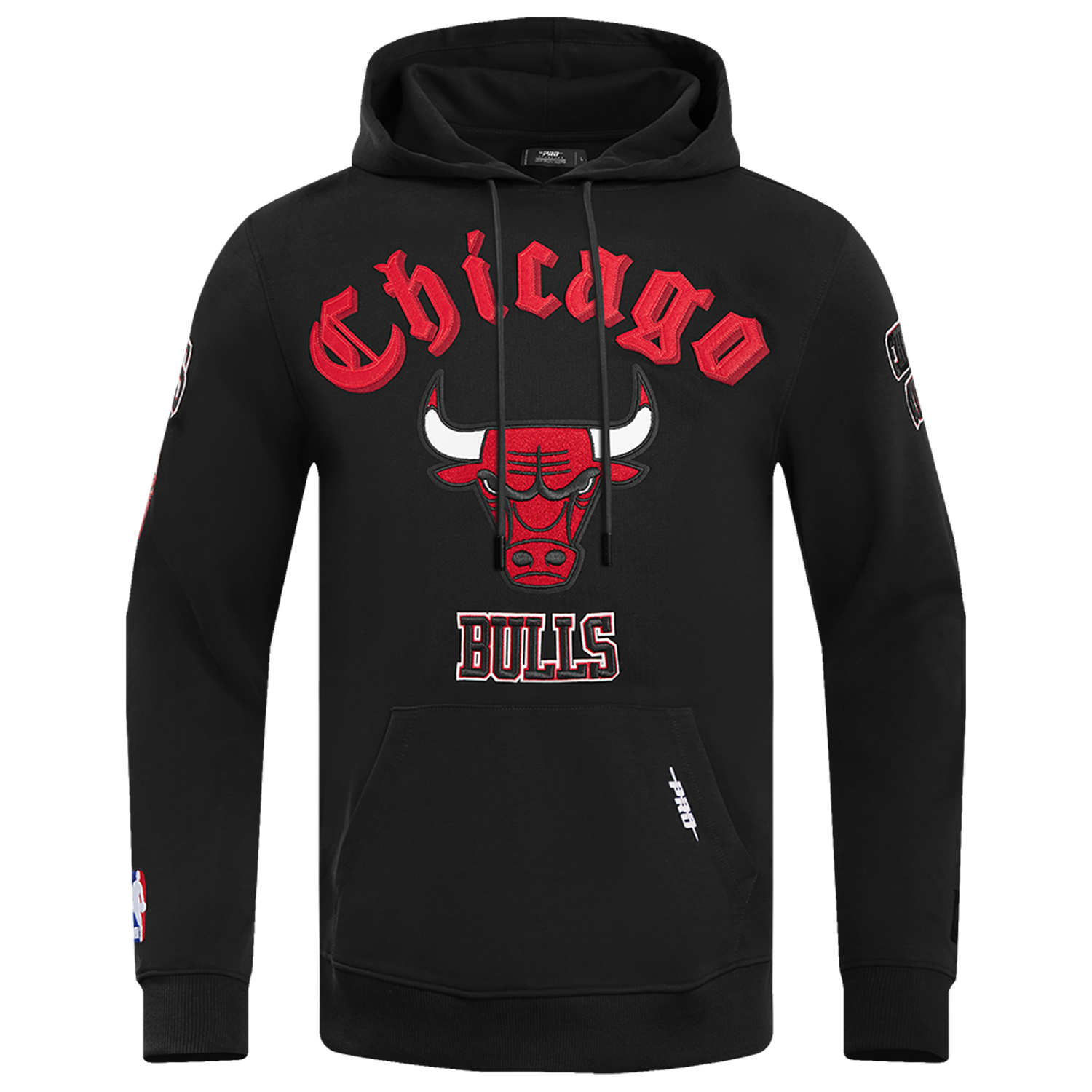 Pro Standard BULLS OLD ENGLISH FLC PO HOODIE - Men's - Black