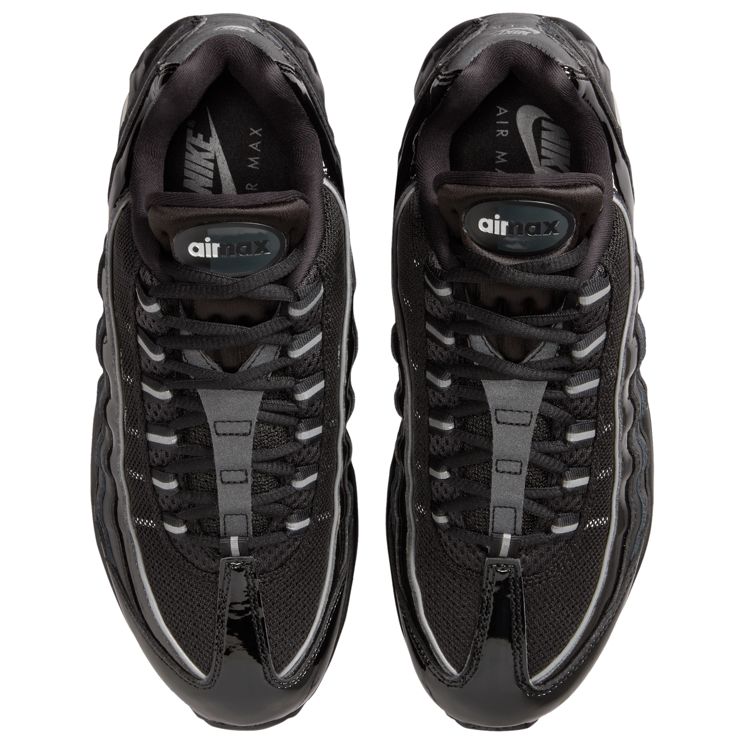Nike Air Max 95 Big Bubble - Women's - Black/Mtlc Silver/Reflect Silver