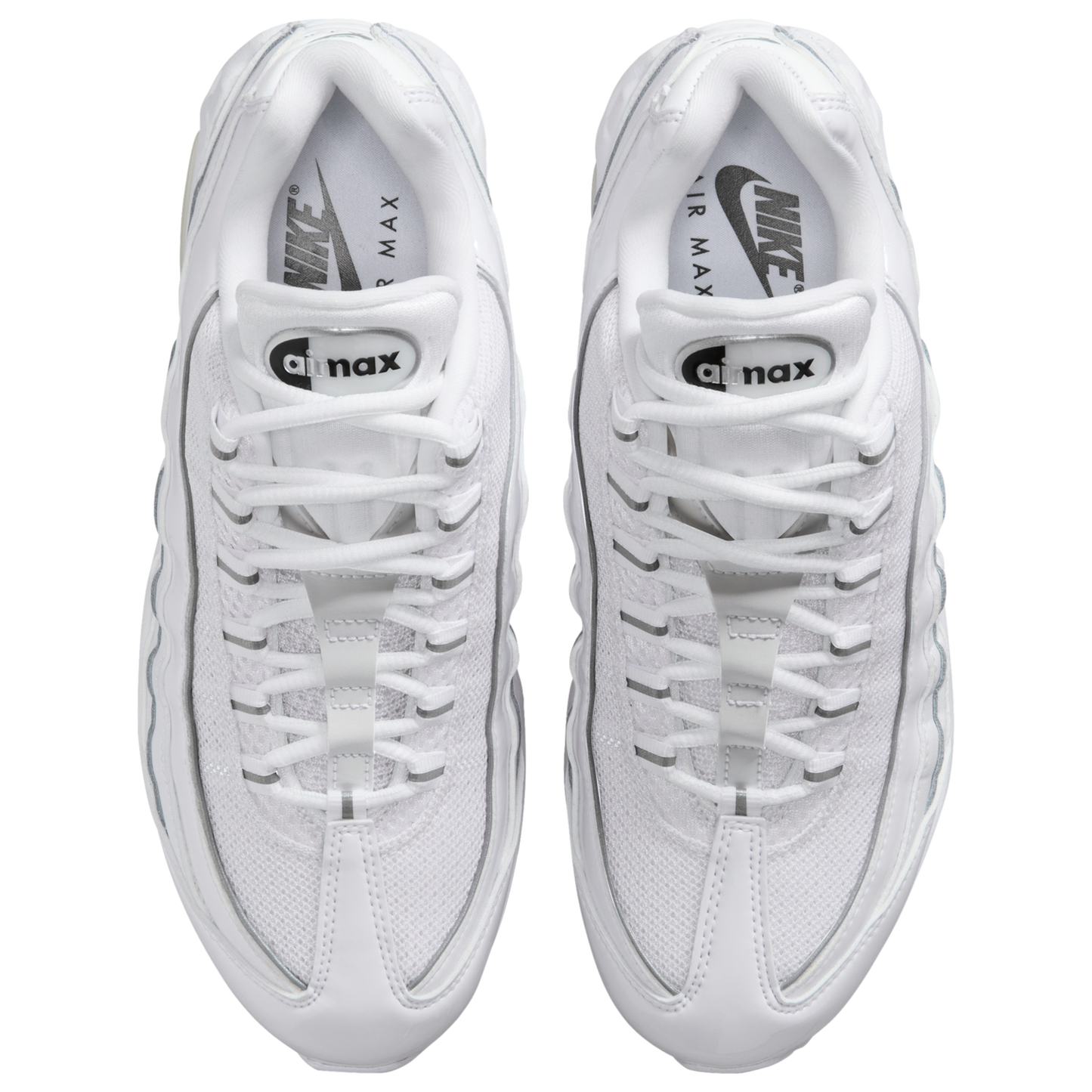 Nike Air Max 95 Big Bubble - Women's - White/Mtlc Silver/Black