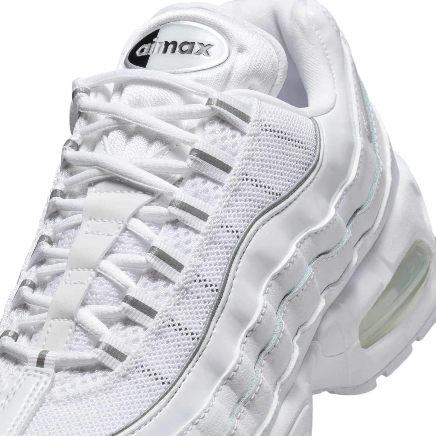 Nike Air Max 95 Big Bubble - Women's - White/Mtlc Silver/Black
