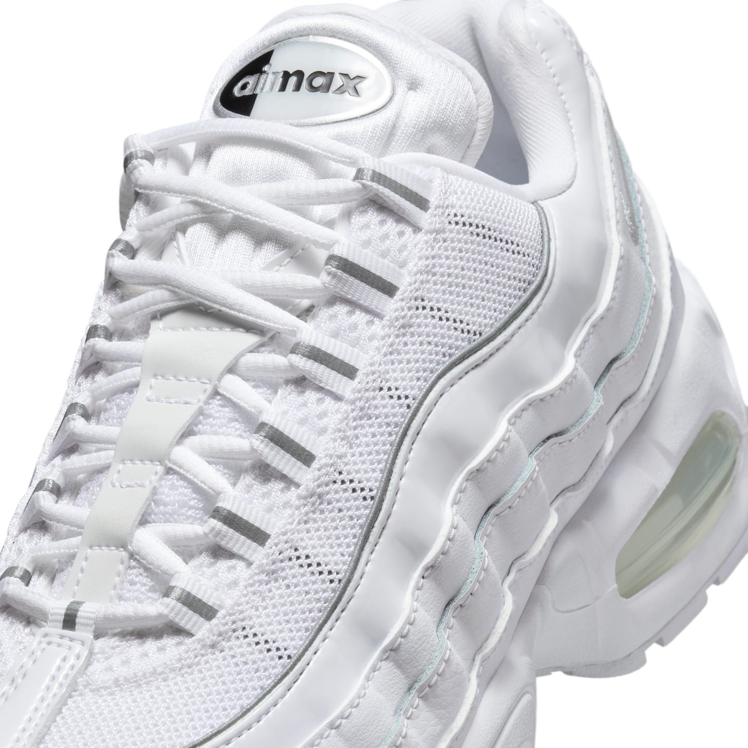 Nike Air Max 95 Big Bubble - Women's - White/Mtlc Silver/Black