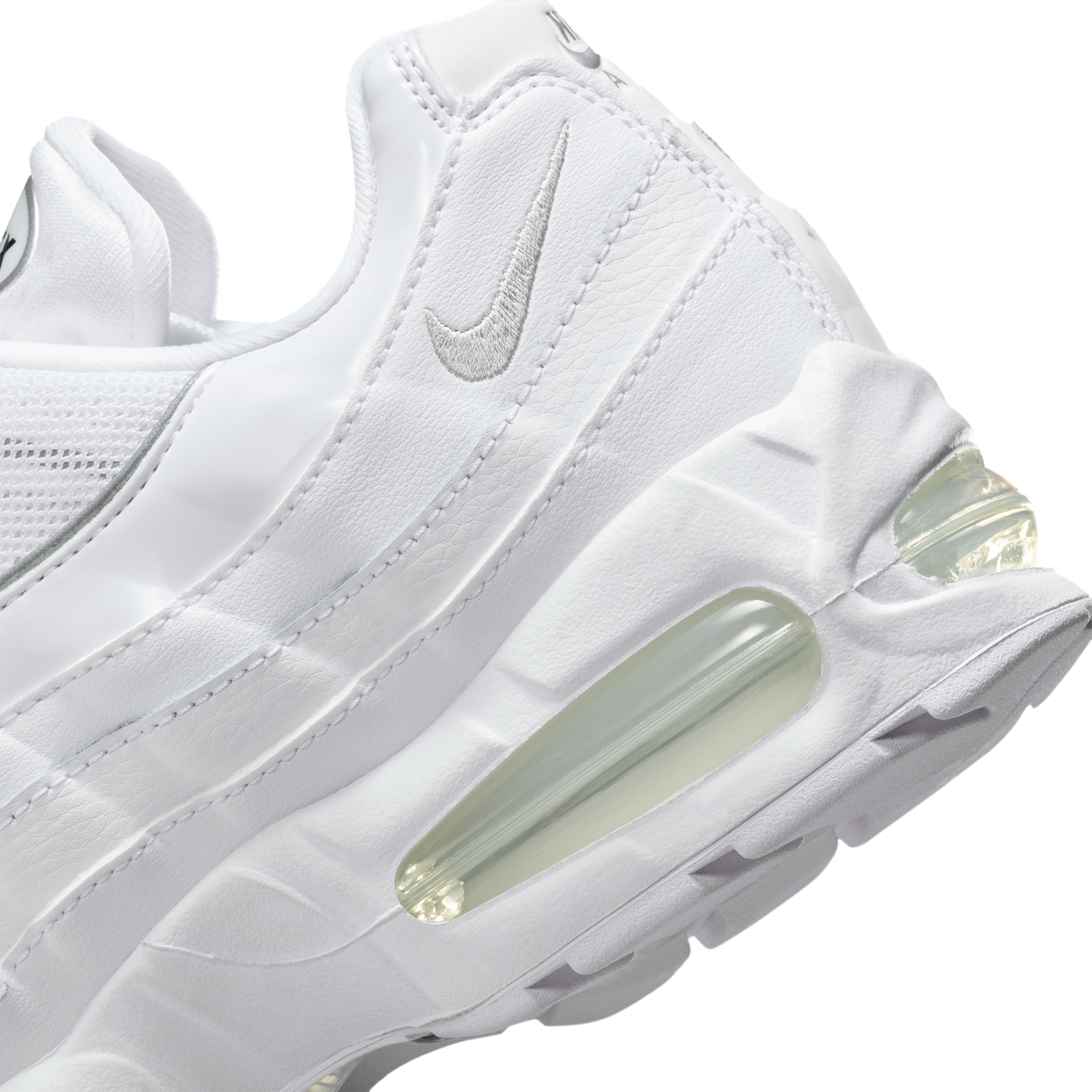 Nike Air Max 95 Big Bubble - Women's - White/Mtlc Silver/Black