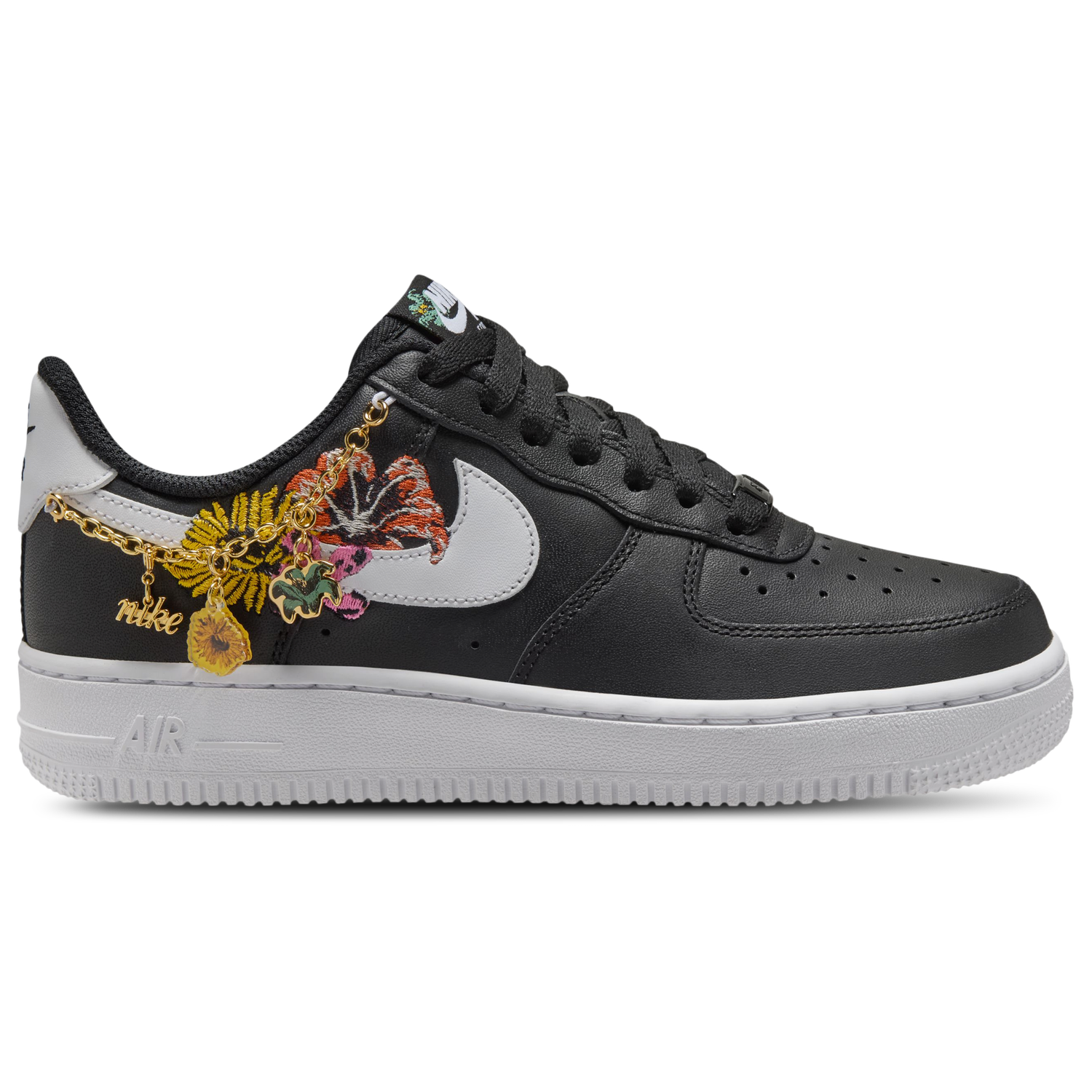 Nike Air Force 1 07 Prem - Women's - Black/Metallic Gold/White