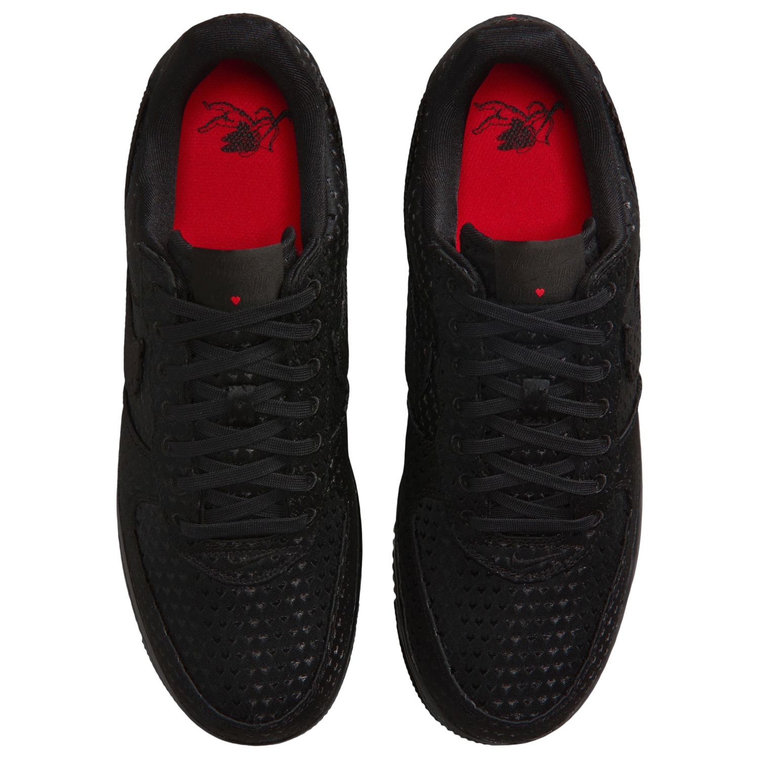 Nike Air Force 1 Low LV8 - Men's - Black/Black/University Red