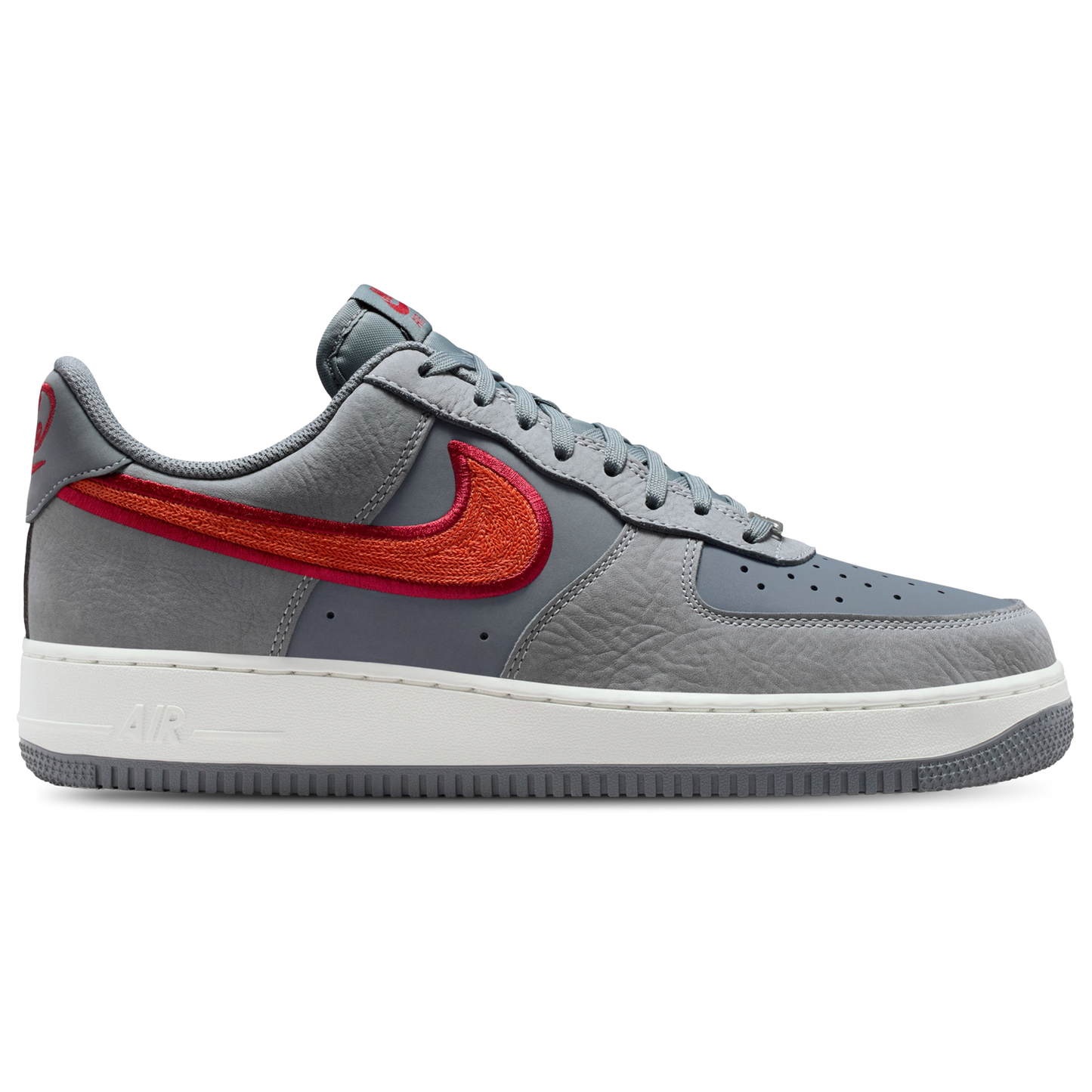 Nike Air Force 1 07 LV8 ESS+ - Men's - Crimson/Orange/Gray