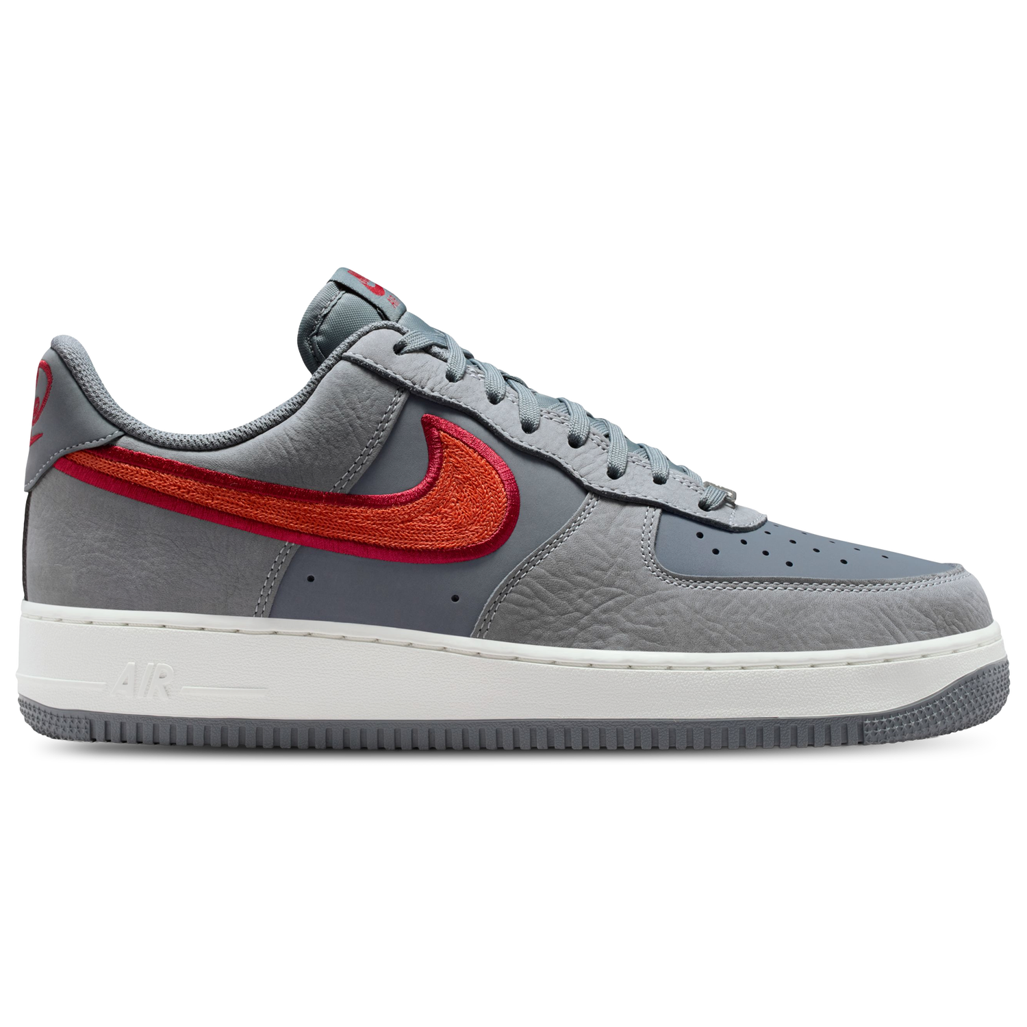 Nike Air Force 1 07 LV8 ESS+ - Men's - Crimson/Orange/Gray