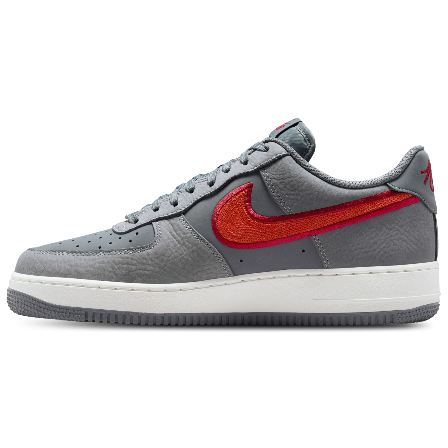 Nike Air Force 1 07 LV8 ESS+ - Men's - Crimson/Orange/Gray