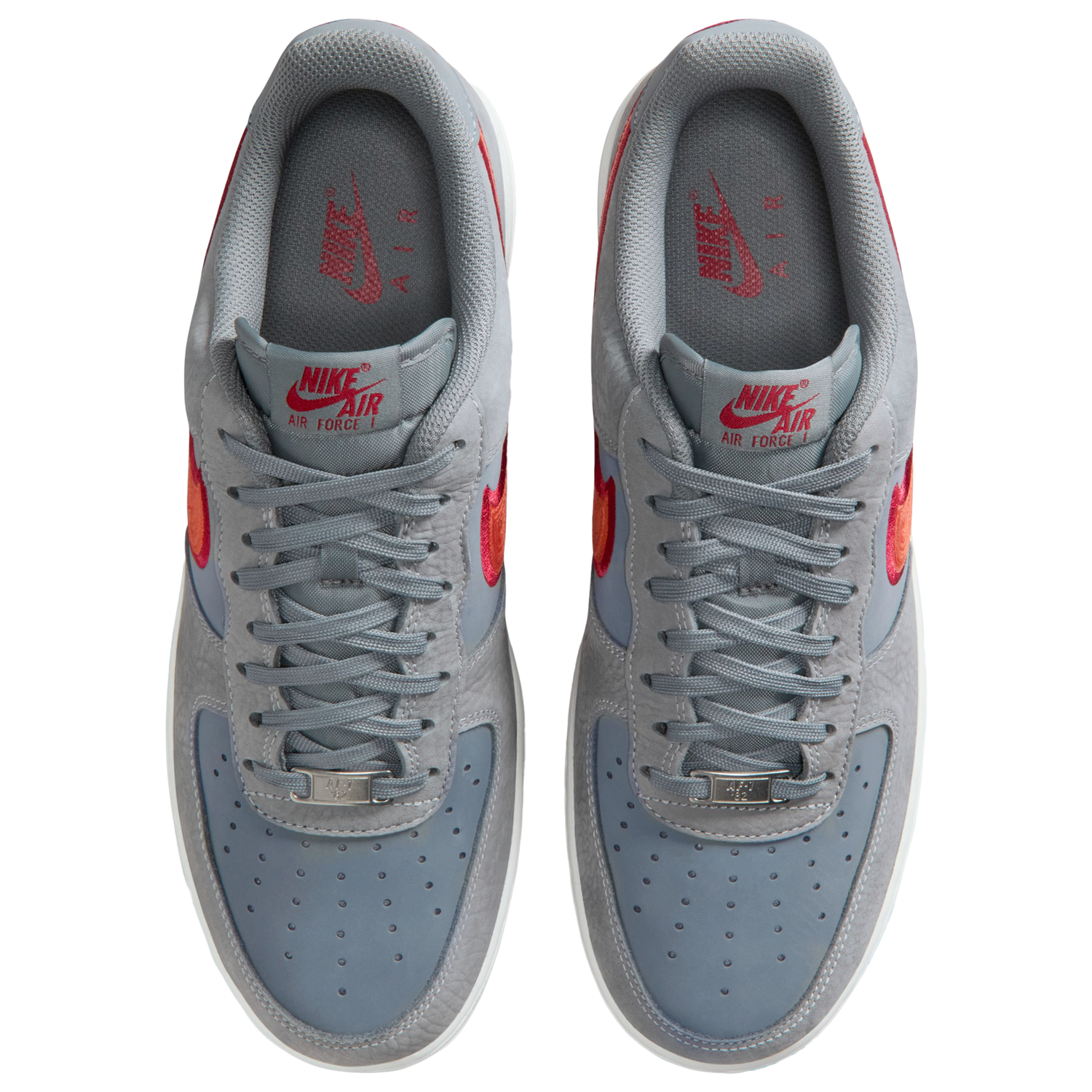 Nike Air Force 1 07 LV8 ESS+ - Men's - Crimson/Orange/Gray