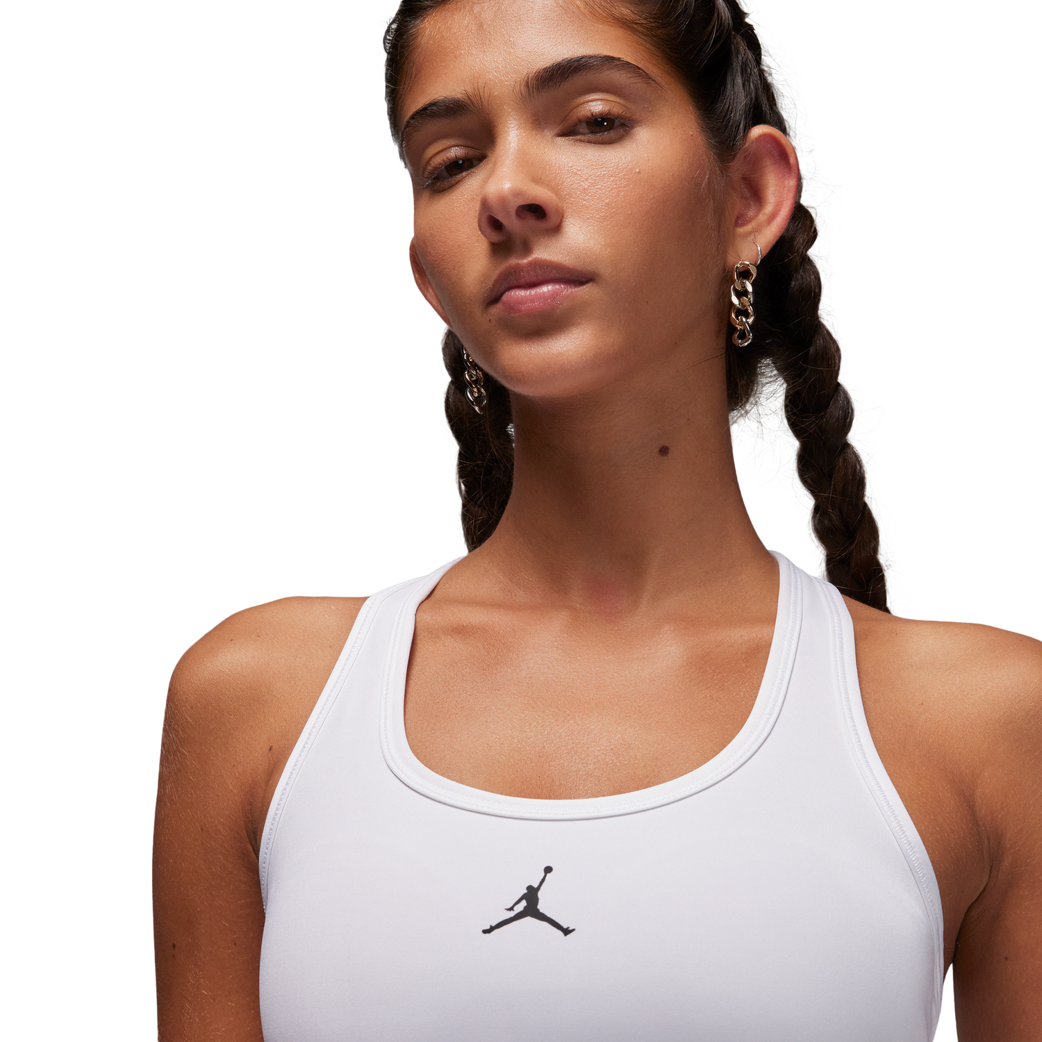 Jordan Sport Jumpman Bra - Women's - White/Stone Mauve/Black