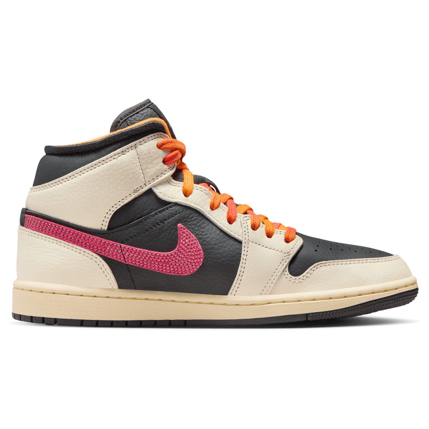 Jordan Air Jordan 1 Mid SE EDG - Women's - Pale Ivory/Racer Pink/Black