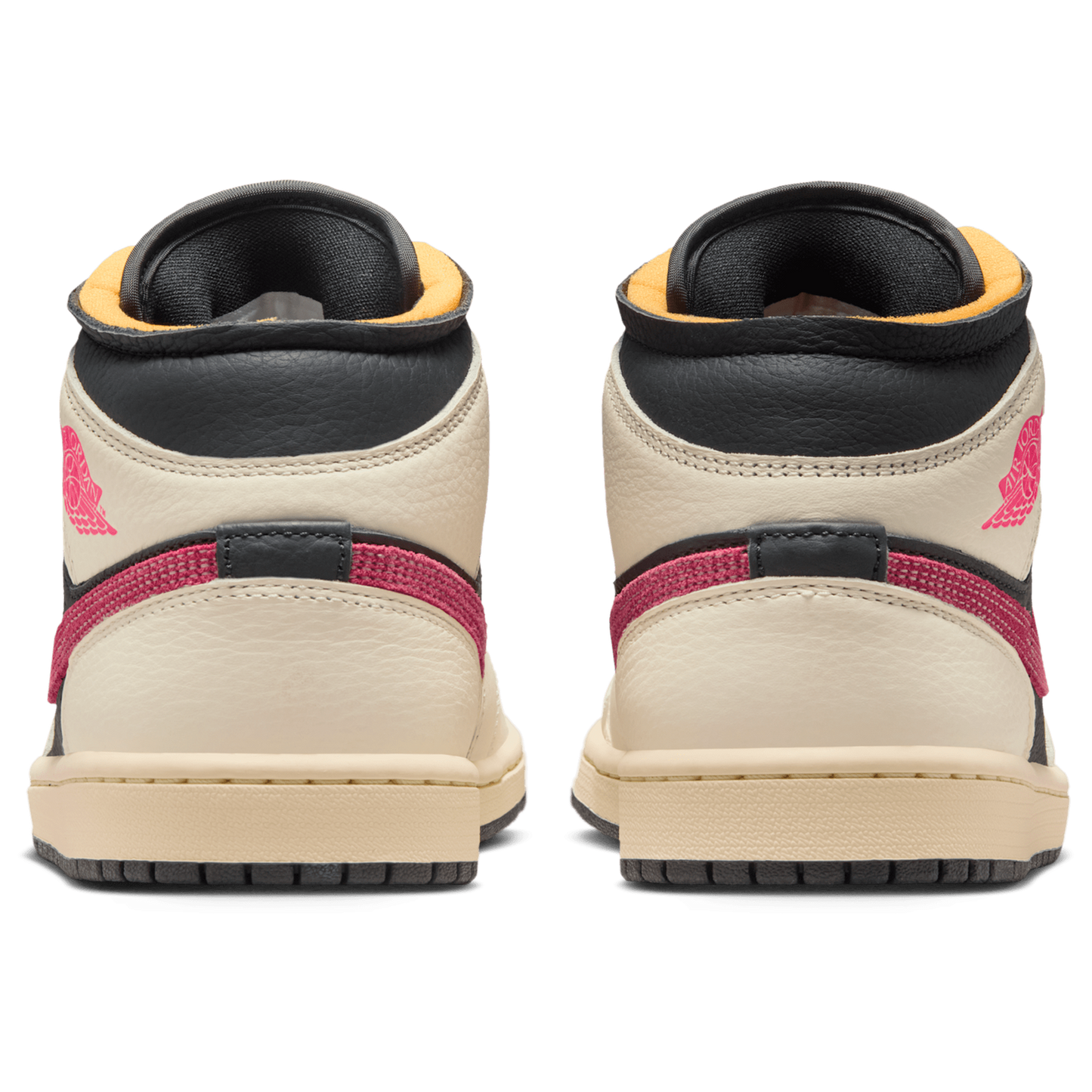 Jordan Air Jordan 1 Mid SE EDG - Women's - Pale Ivory/Racer Pink/Black