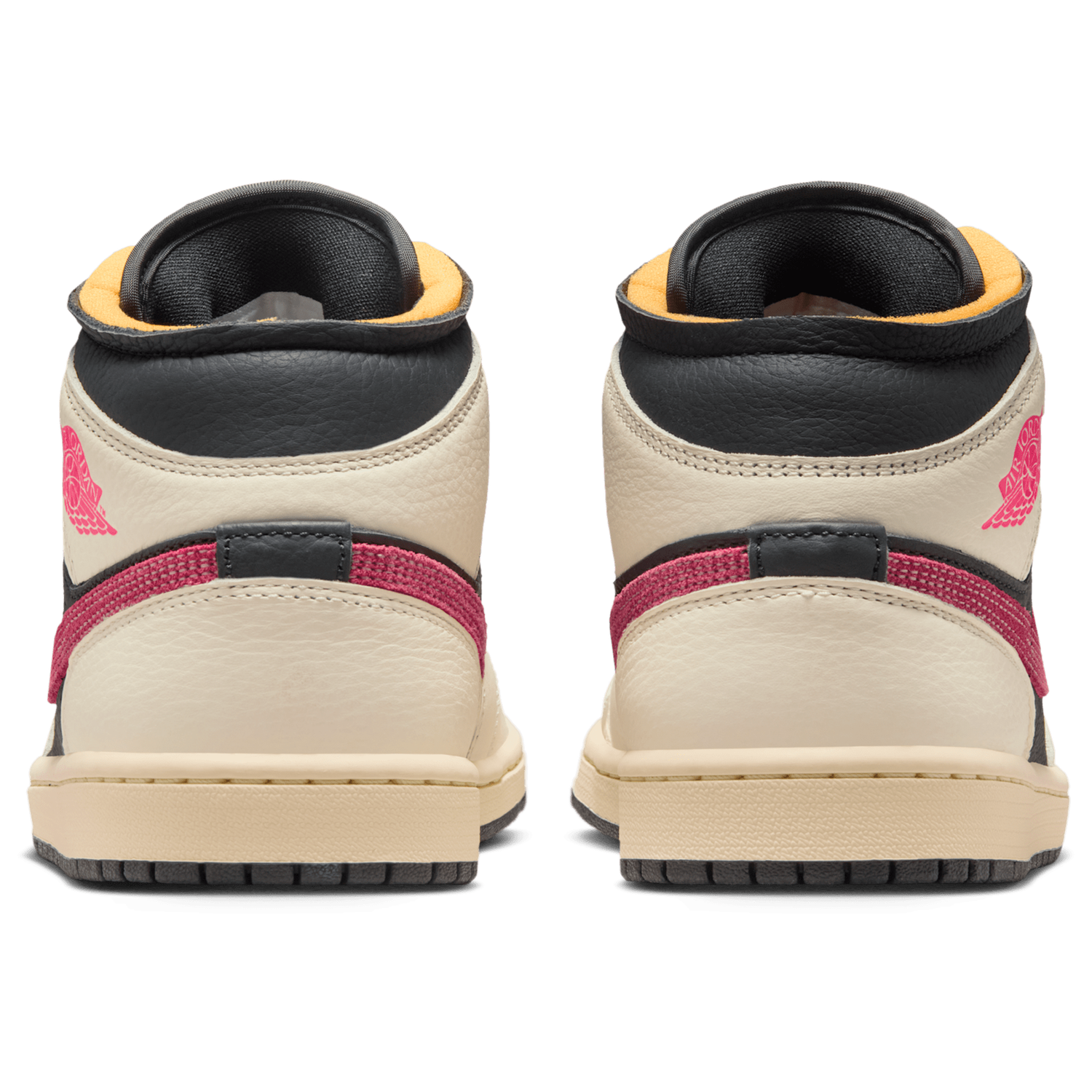 Jordan Air Jordan 1 Mid SE EDG - Women's - Pale Ivory/Racer Pink/Black