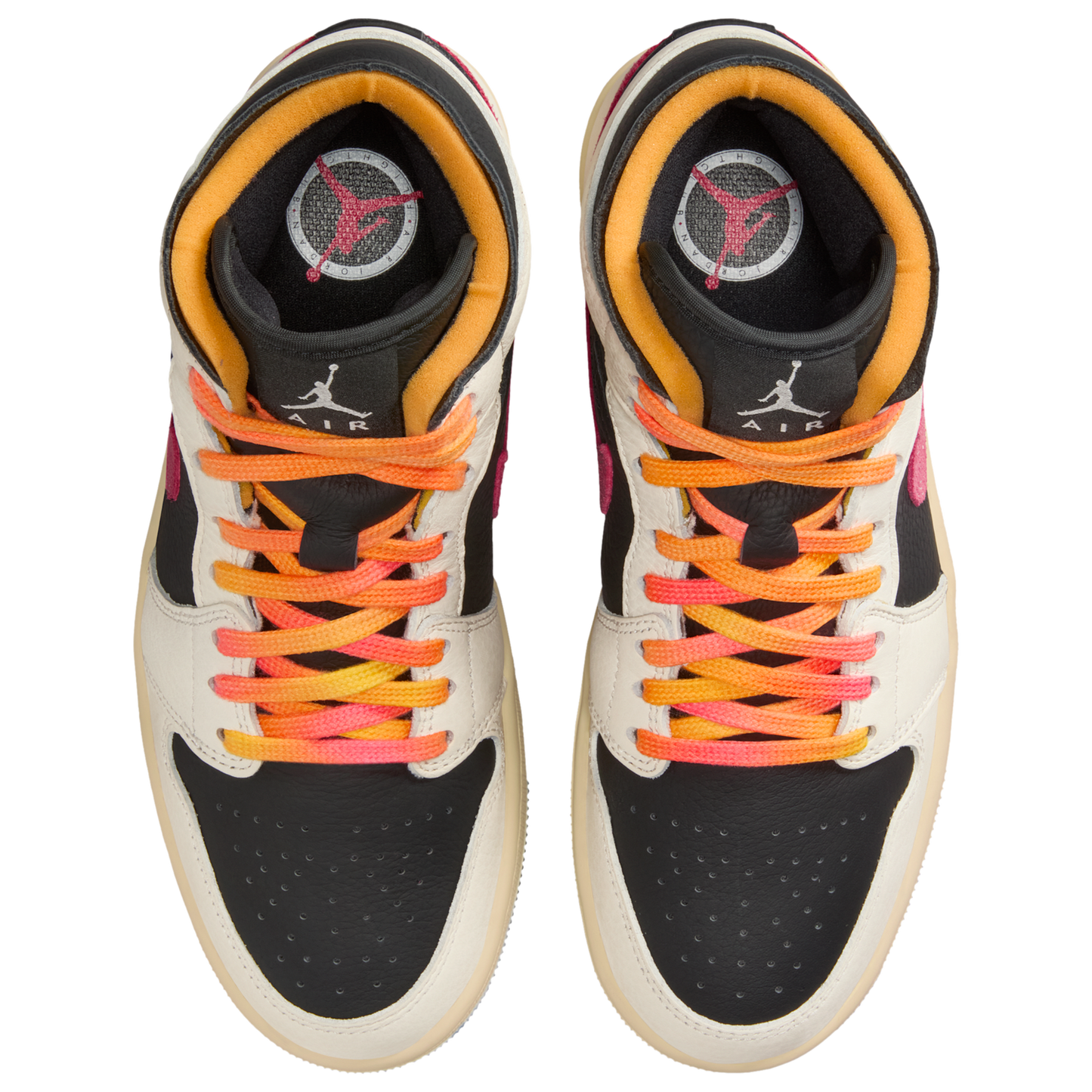 Jordan Air Jordan 1 Mid SE EDG - Women's - Pale Ivory/Racer Pink/Black