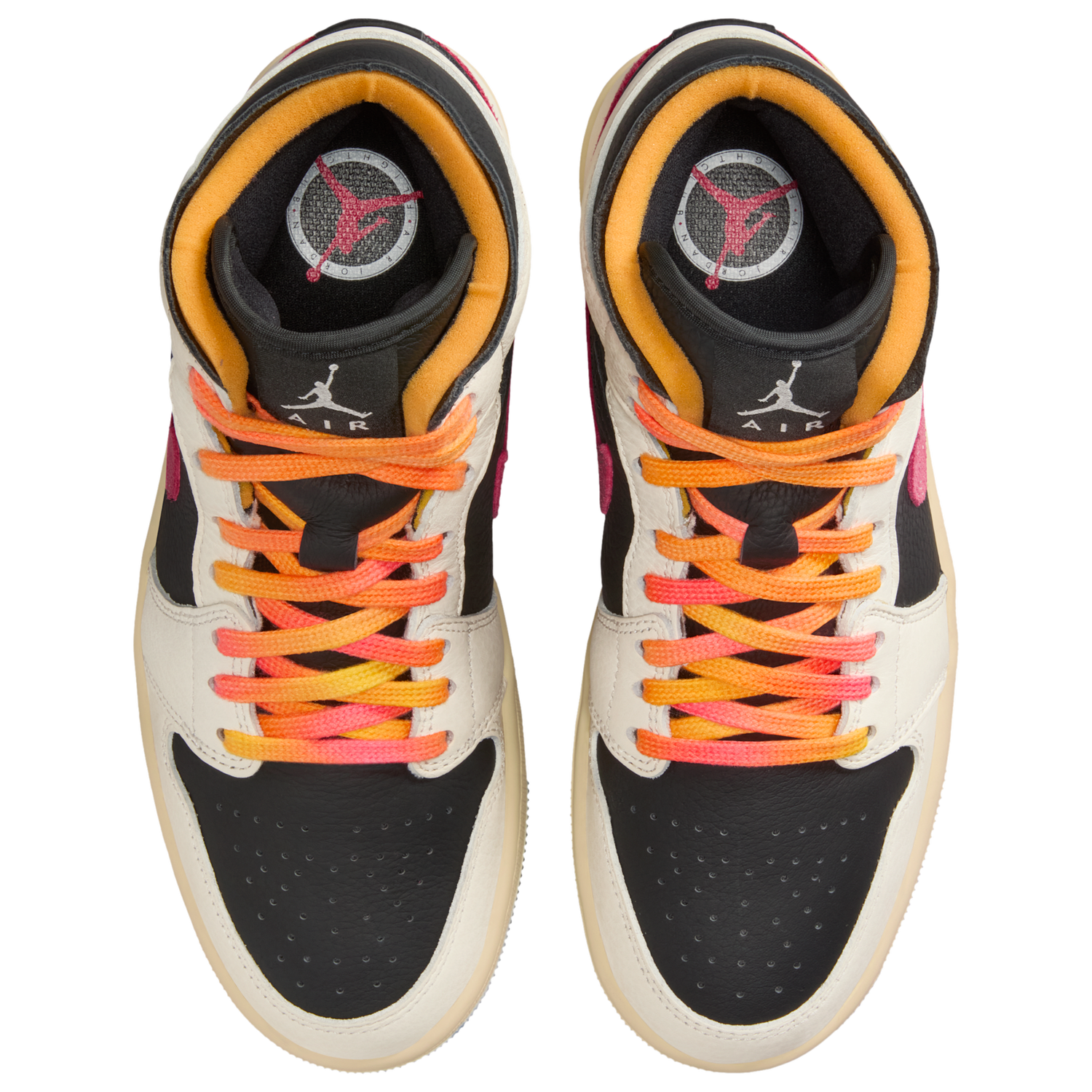 Jordan Air Jordan 1 Mid SE EDG - Women's - Pale Ivory/Racer Pink/Black