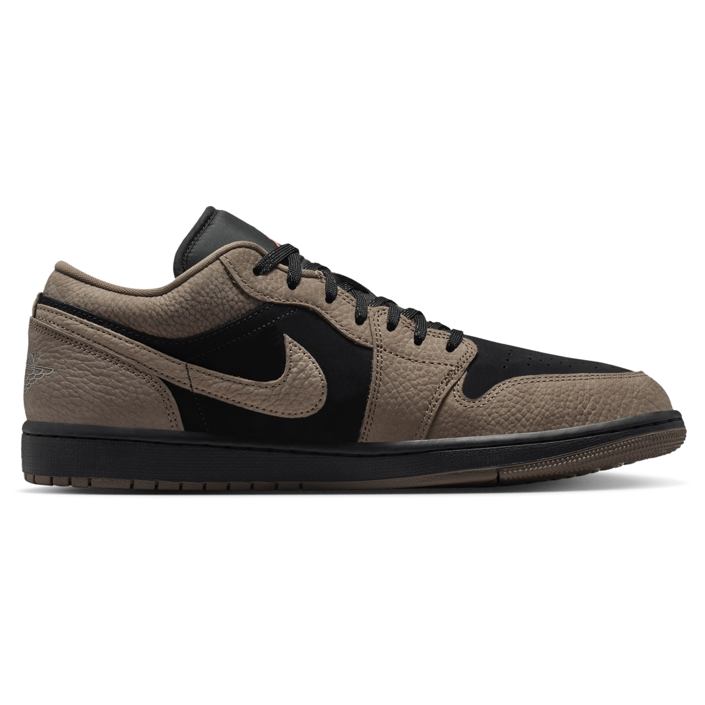 Jordan Air Jordan 1 Low SE - Men's - Black/Light Wild Mango/Olive Grey