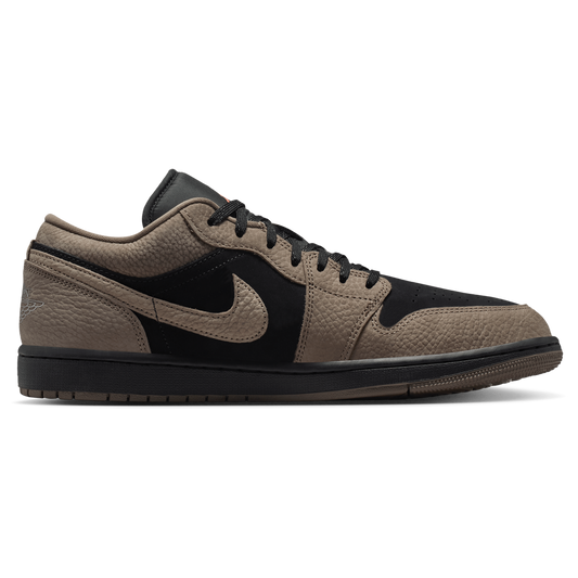 Jordan Air Jordan 1 Low SE - Men's - Black/Light Wild Mango/Olive Grey