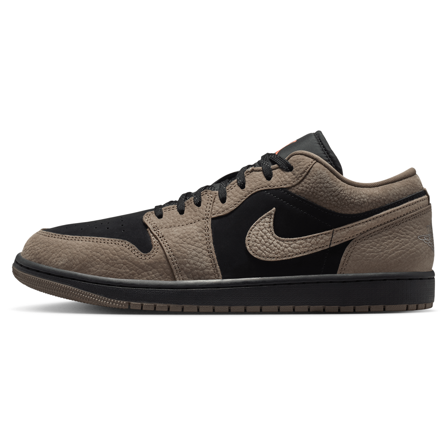 Jordan Air Jordan 1 Low SE - Men's - Black/Light Wild Mango/Olive Grey