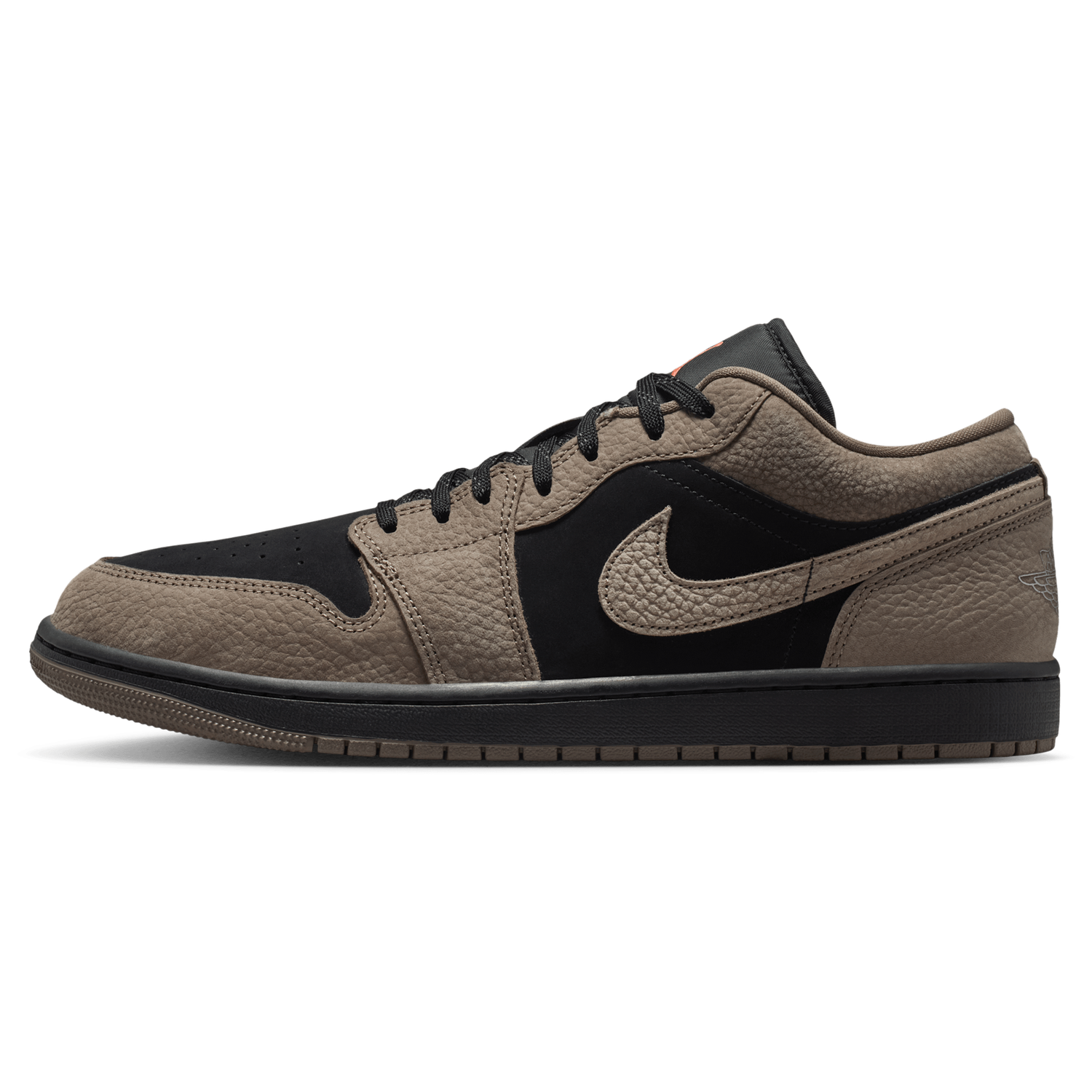 Jordan Air Jordan 1 Low SE - Men's - Black/Light Wild Mango/Olive Grey