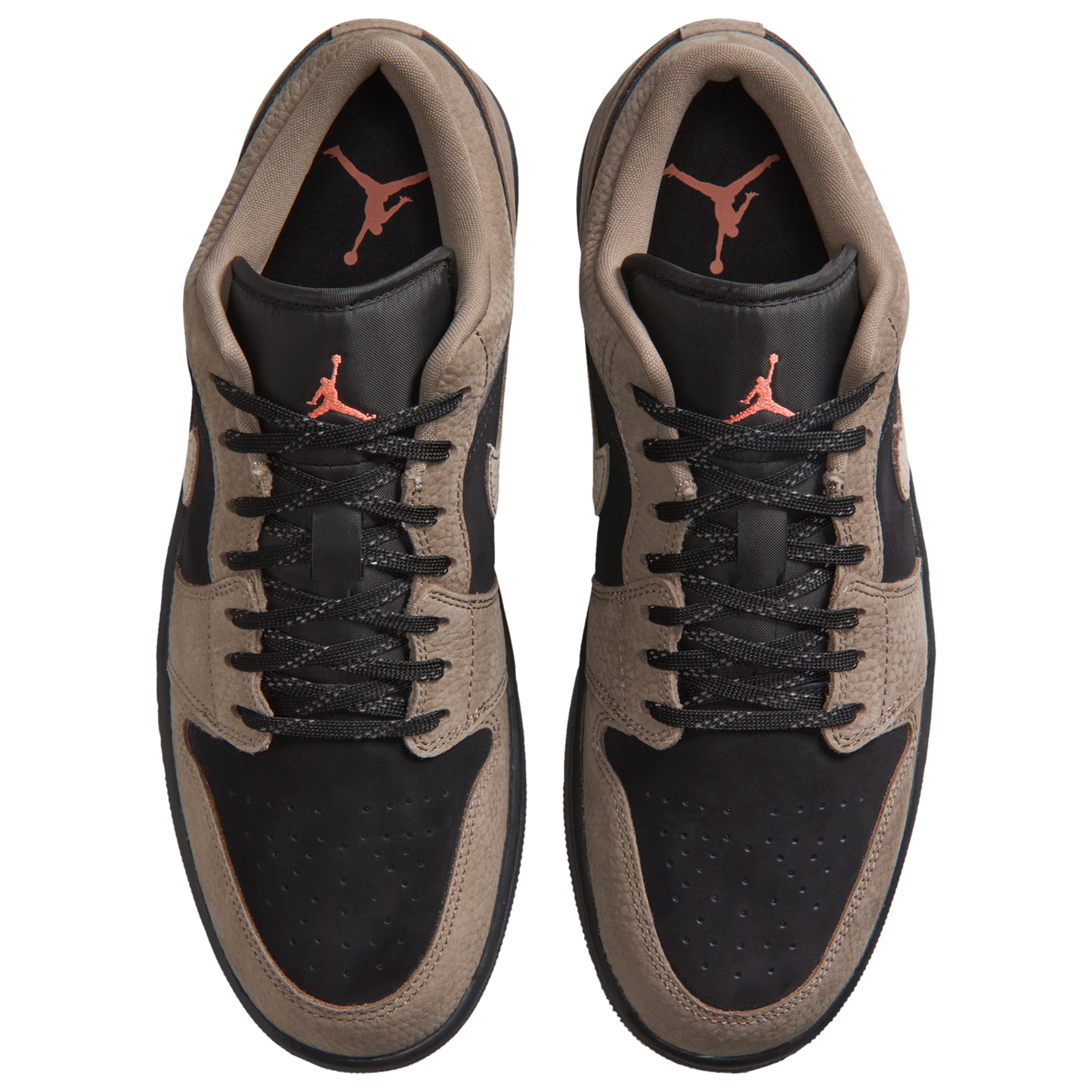 Jordan Air Jordan 1 Low SE - Men's - Black/Light Wild Mango/Olive Grey