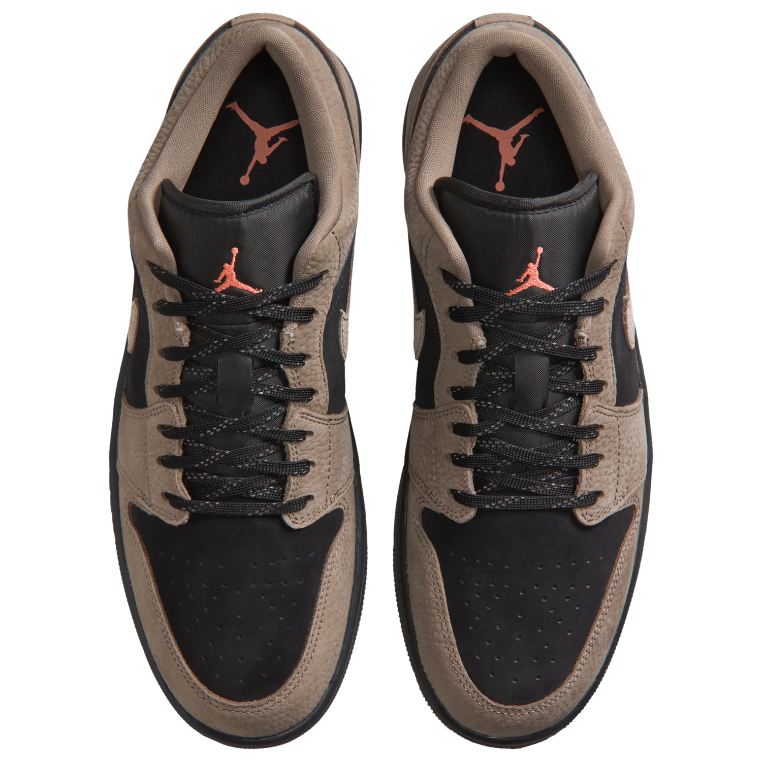 Jordan Air Jordan 1 Low SE - Men's - Black/Light Wild Mango/Olive Grey