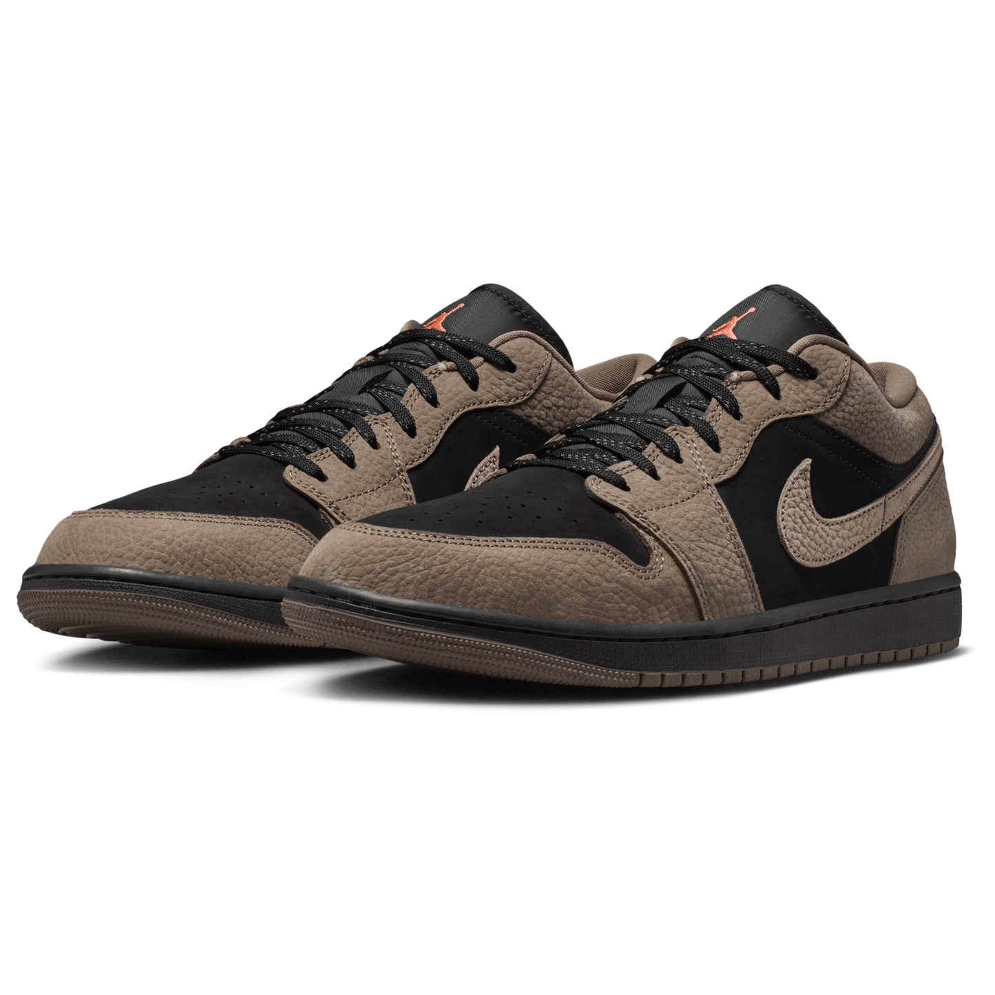 Jordan Air Jordan 1 Low SE - Men's - Black/Light Wild Mango/Olive Grey