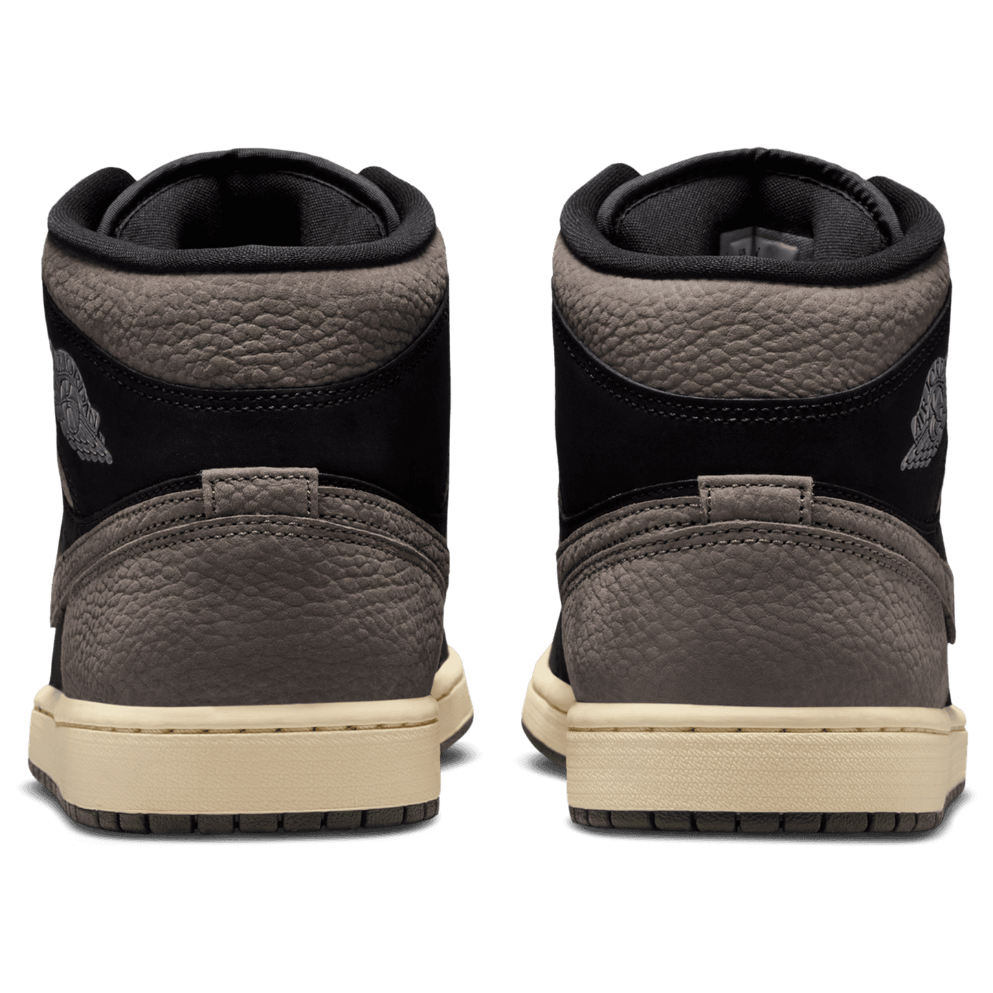 Jordan Air Jordan 1 Mid SE - Men's - Black/Olive Grey/Light Wild Mango
